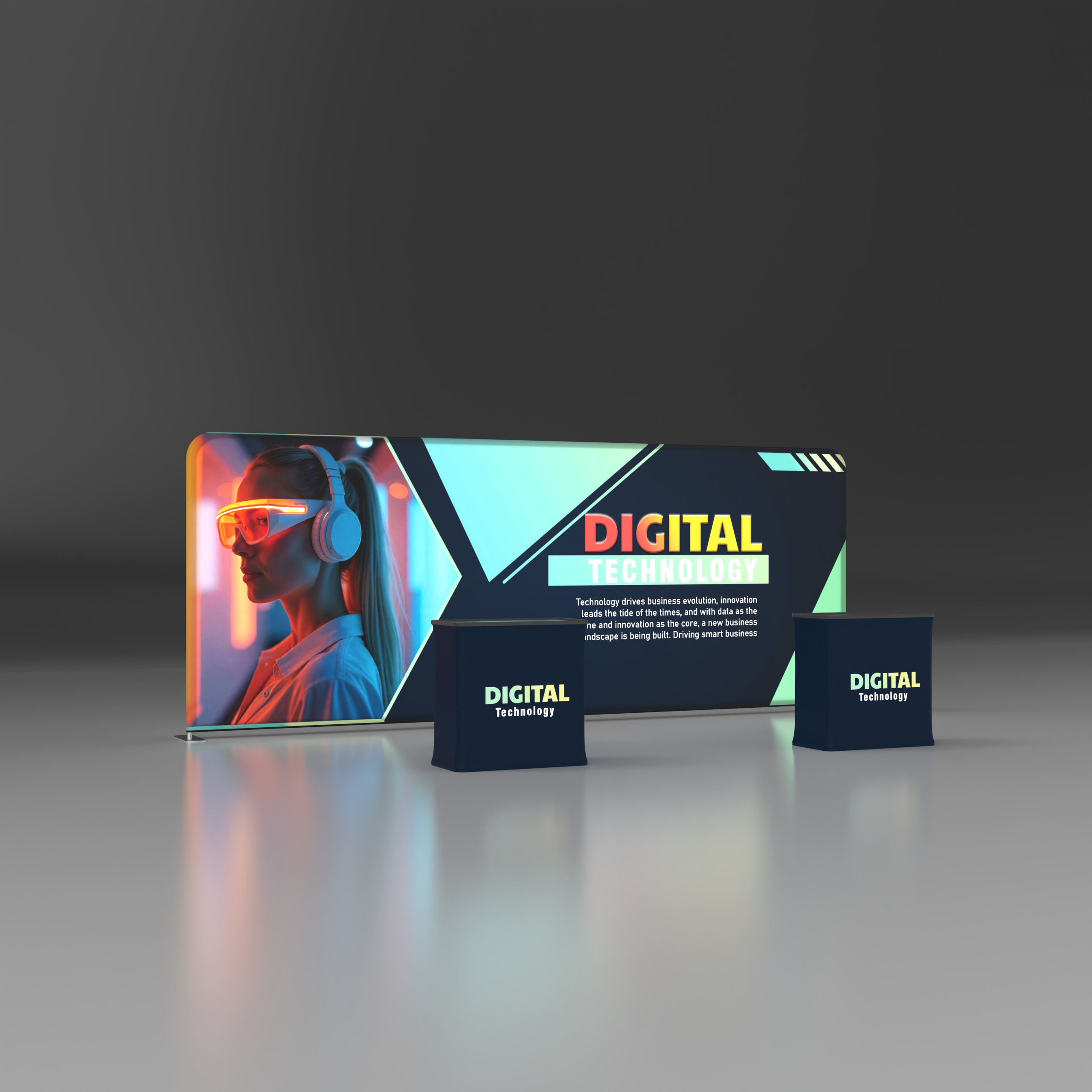 10x20 TenseLight Backlit Trade Show Displays