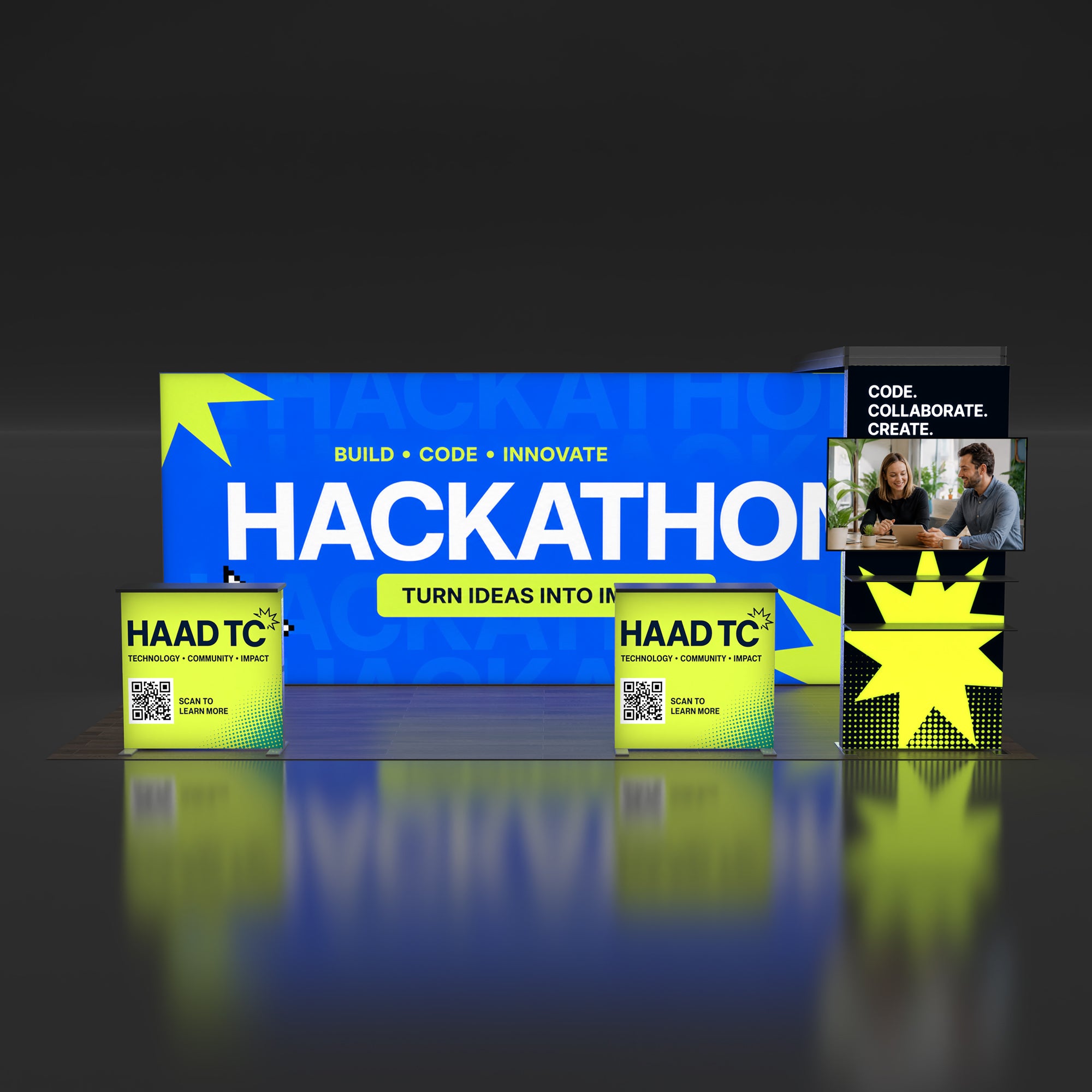 10x20 EdgeLumi™ Media Bridge SEG Backlit Trade Show Booth Display