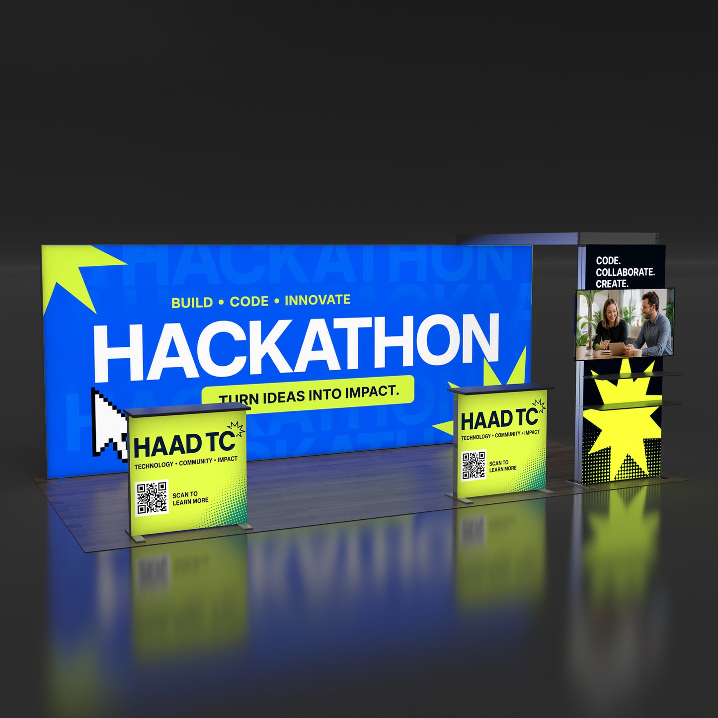 10x20 EdgeLumi™ Media Bridge SEG Backlit Trade Show Booth Display