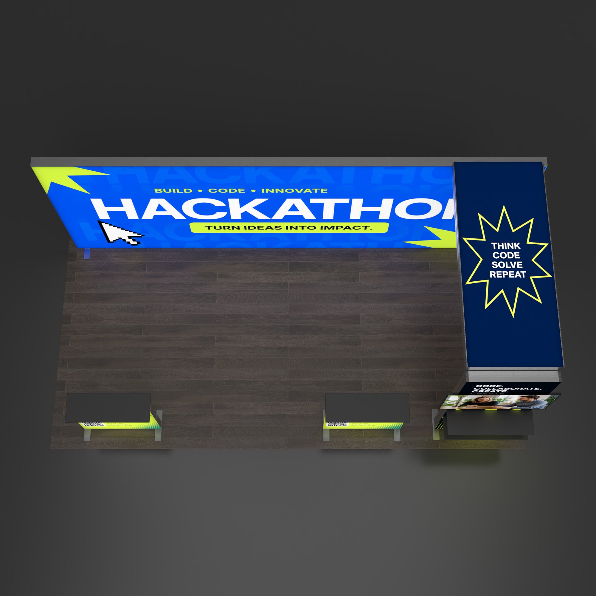 10x20 EdgeLumi™ Media Bridge SEG Backlit Trade Show Booth Display