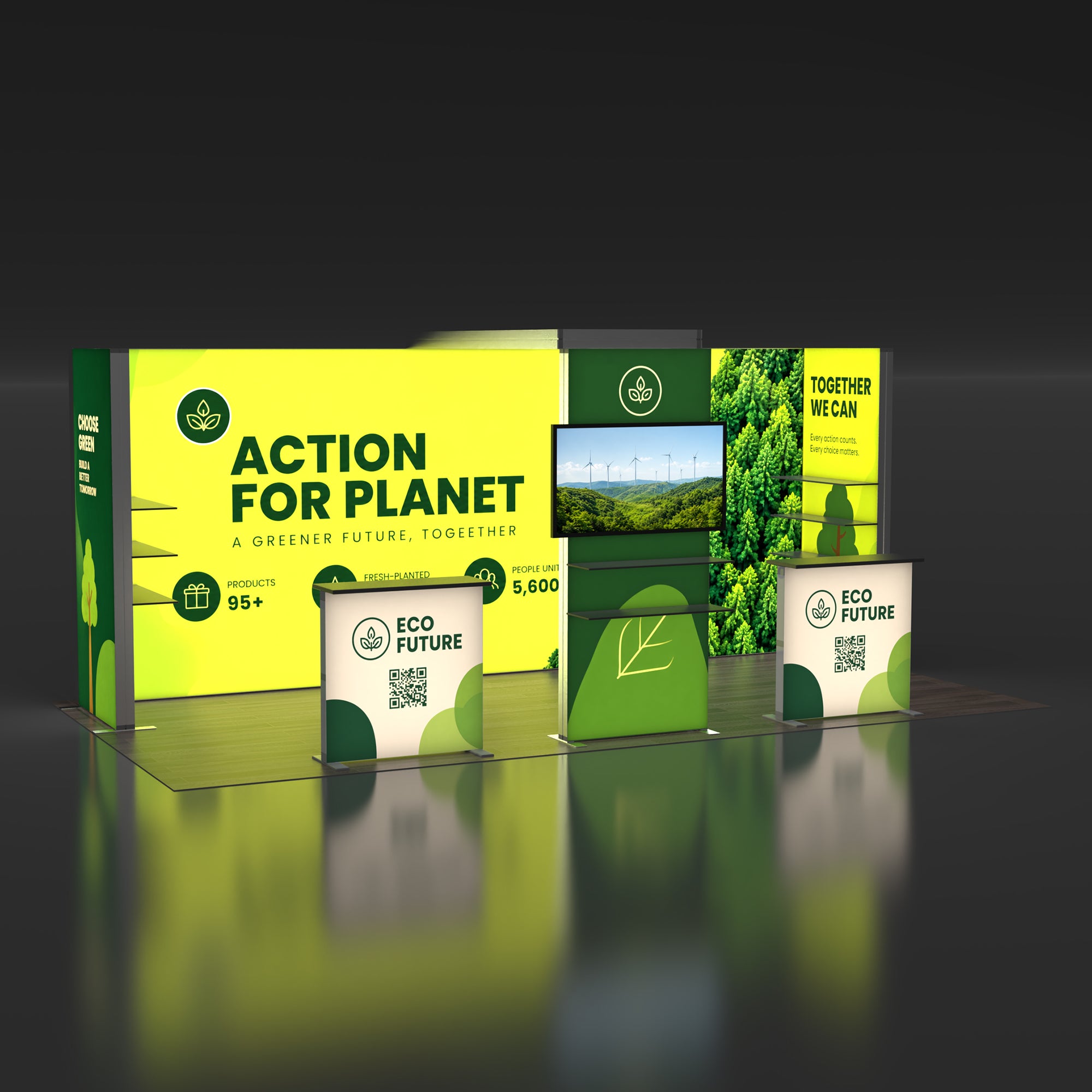 10x20 EdgeLumi™ Modular SEG Backlit Trade Show Booth
