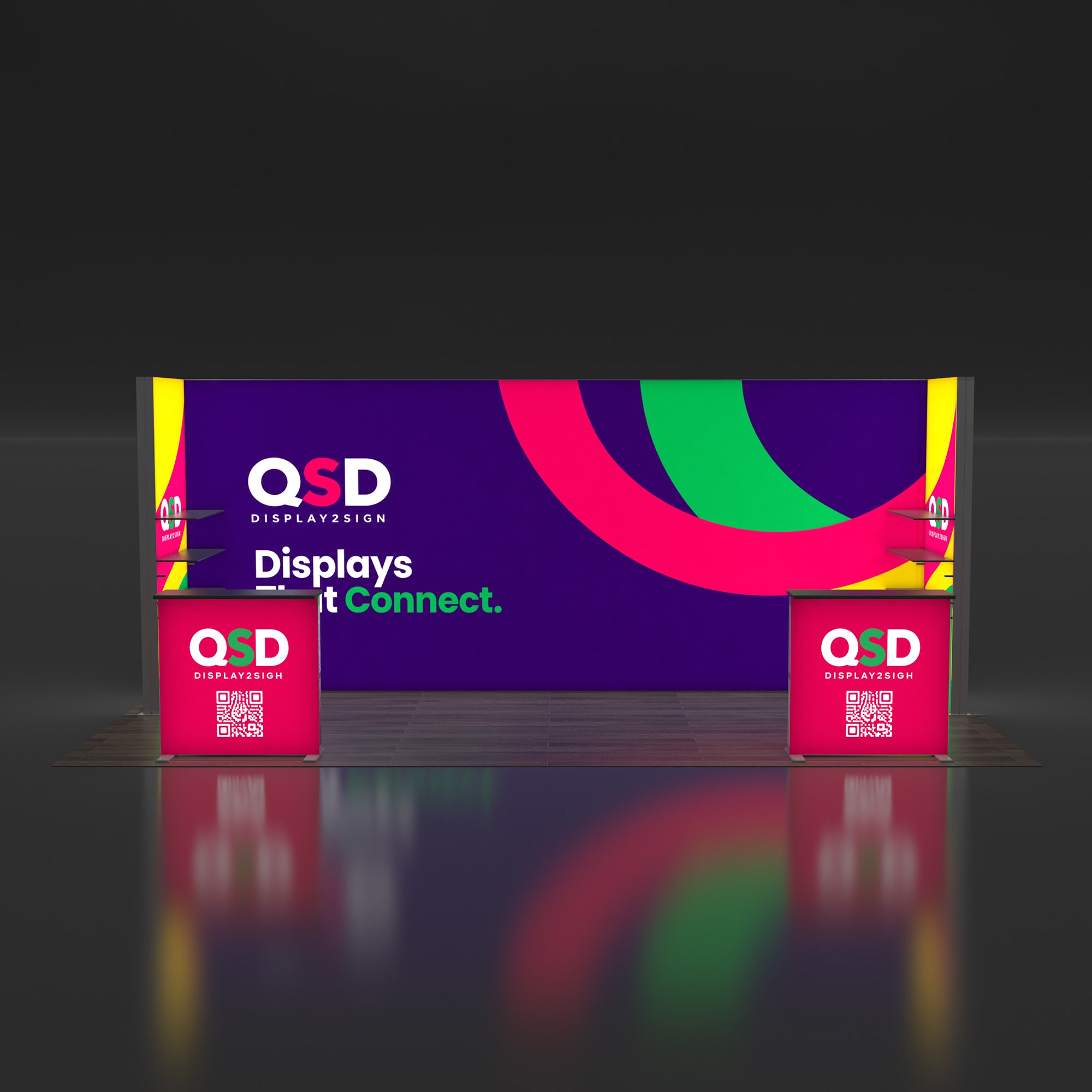 10x20 EdgeLumi™ Wraparound SEG Backlit Trade Show Booth Display