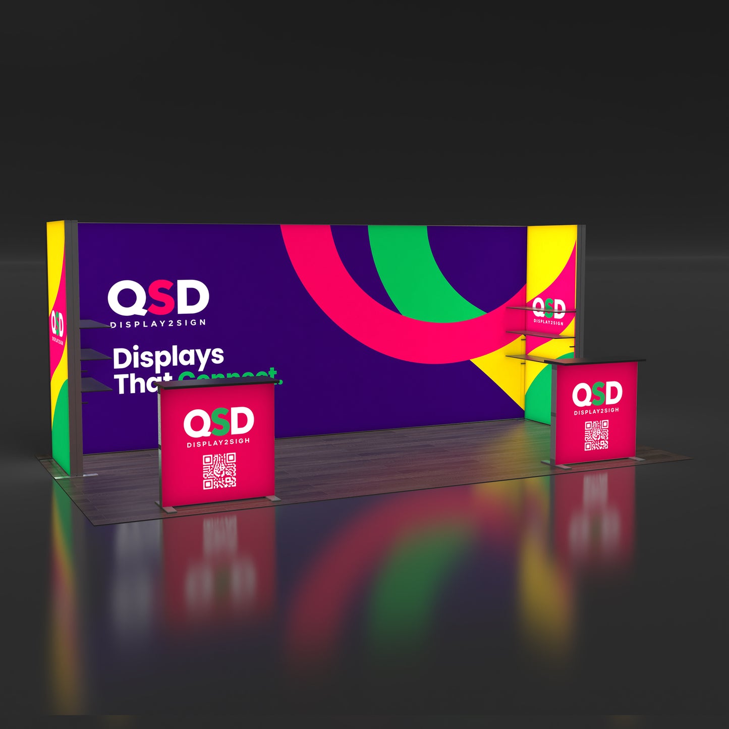 10x20 EdgeLumi™ Wraparound SEG Backlit Trade Show Booth Display