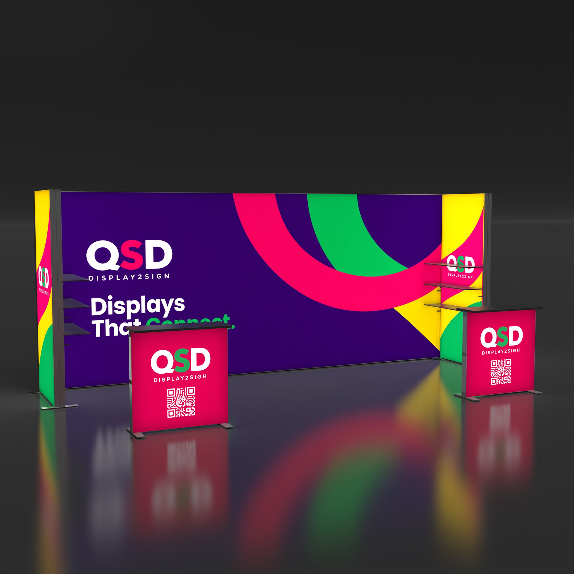10x20 EdgeLumi™ Wraparound SEG Backlit Trade Show Booth Display