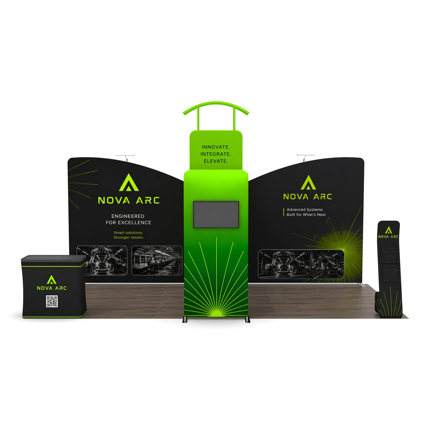 10x20 Media-Ready™ Modular Trade Show Booth Display 02 - QuickShowDisplay