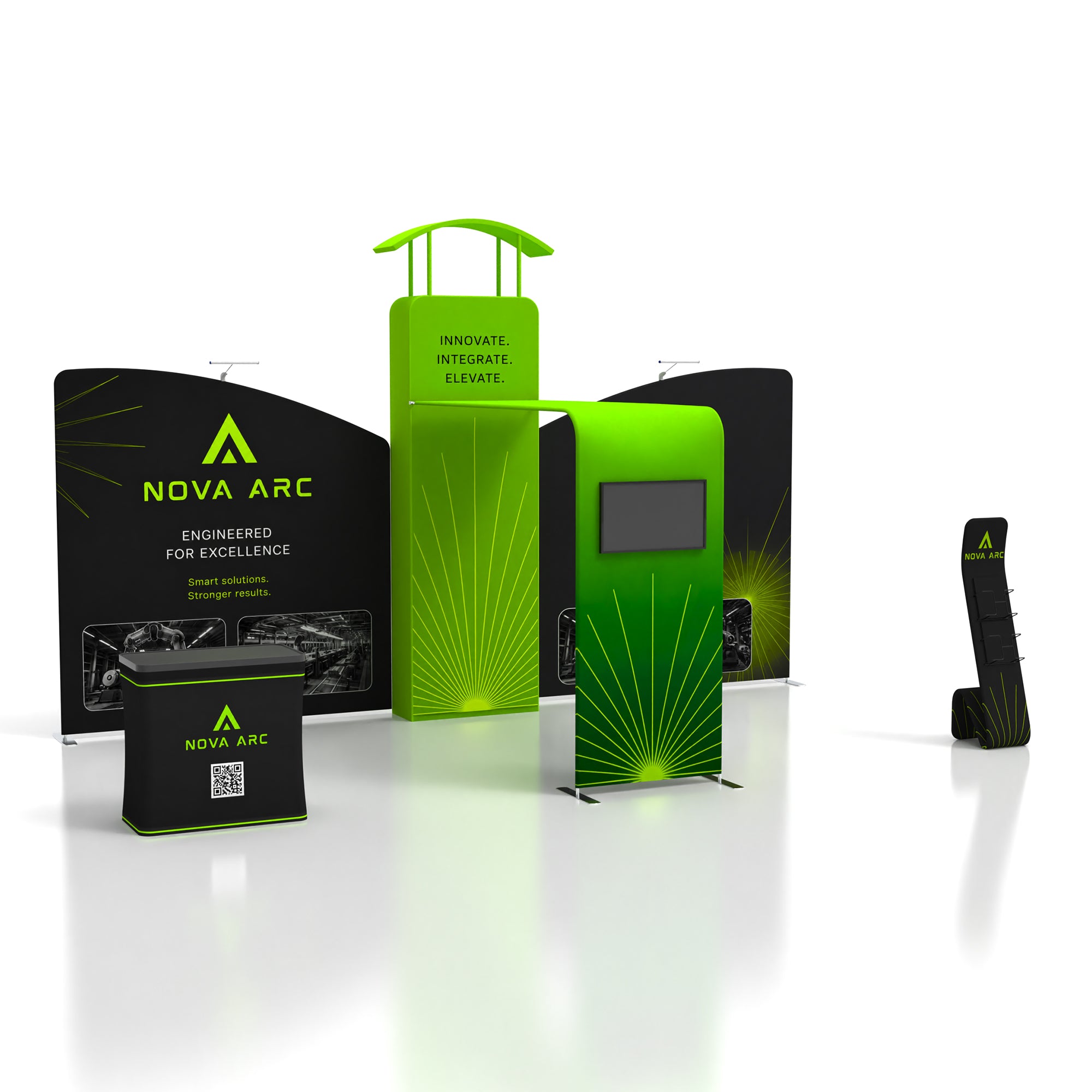 10x20 Media-Ready™ Modular Trade Show Booth Display 02 - QuickShowDisplay