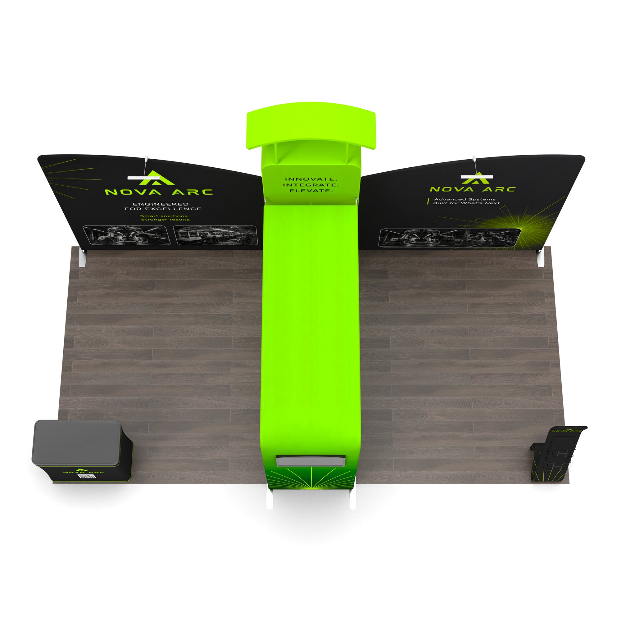 10x20 Media-Ready™ Modular Trade Show Booth Display 02 - QuickShowDisplay