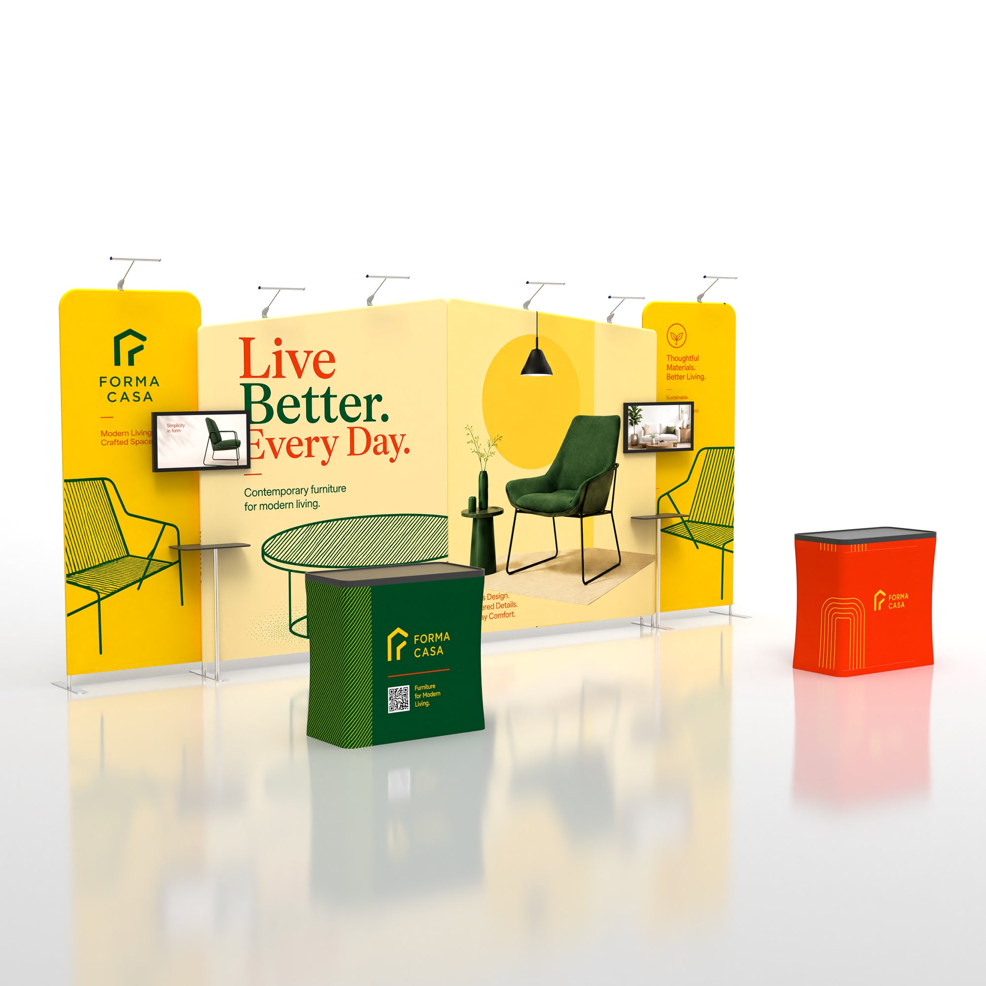 10x20 Media-Ready™ Modular Trade Show Booth Display A