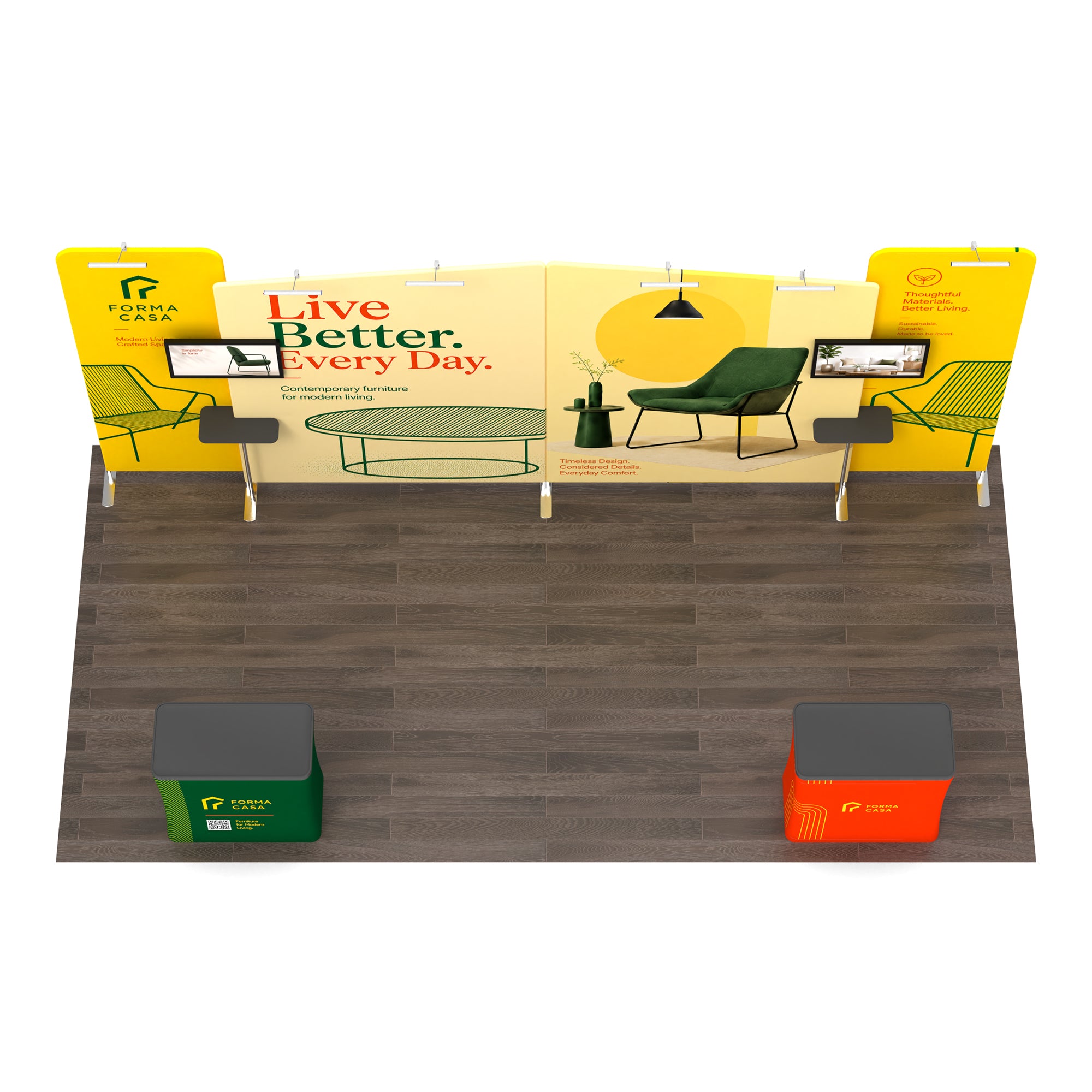 10x20 Media-Ready™ Modular Trade Show Booth Display A