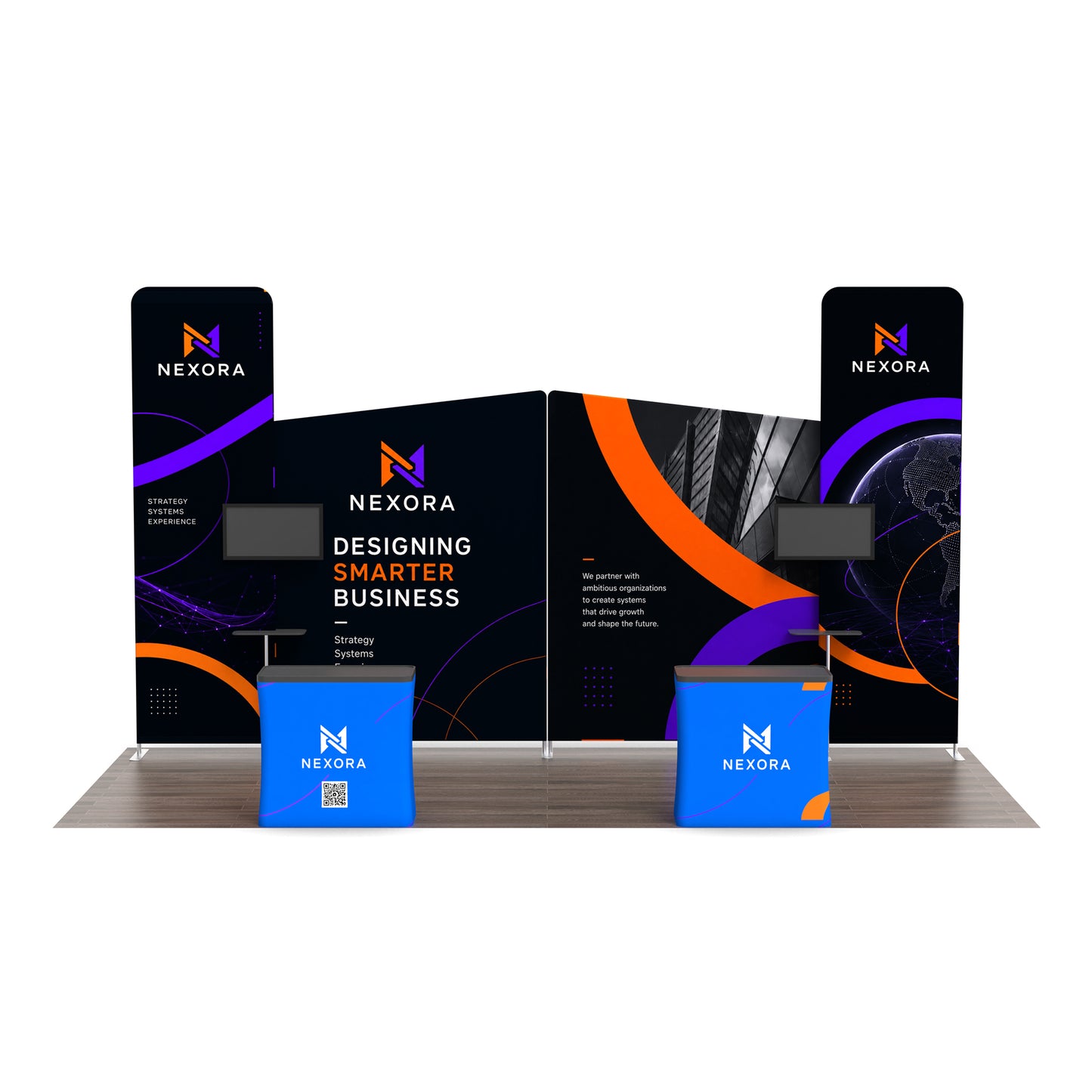 10x20 Media-Ready™ Modular Trade Show Booth Display B