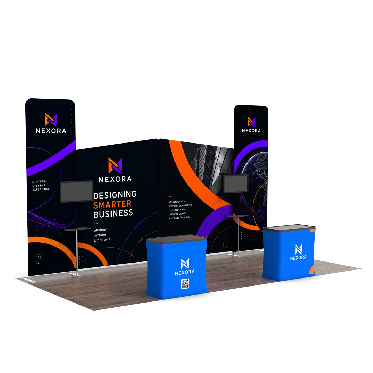 10x20 Media-Ready™ Modular Trade Show Booth Display B