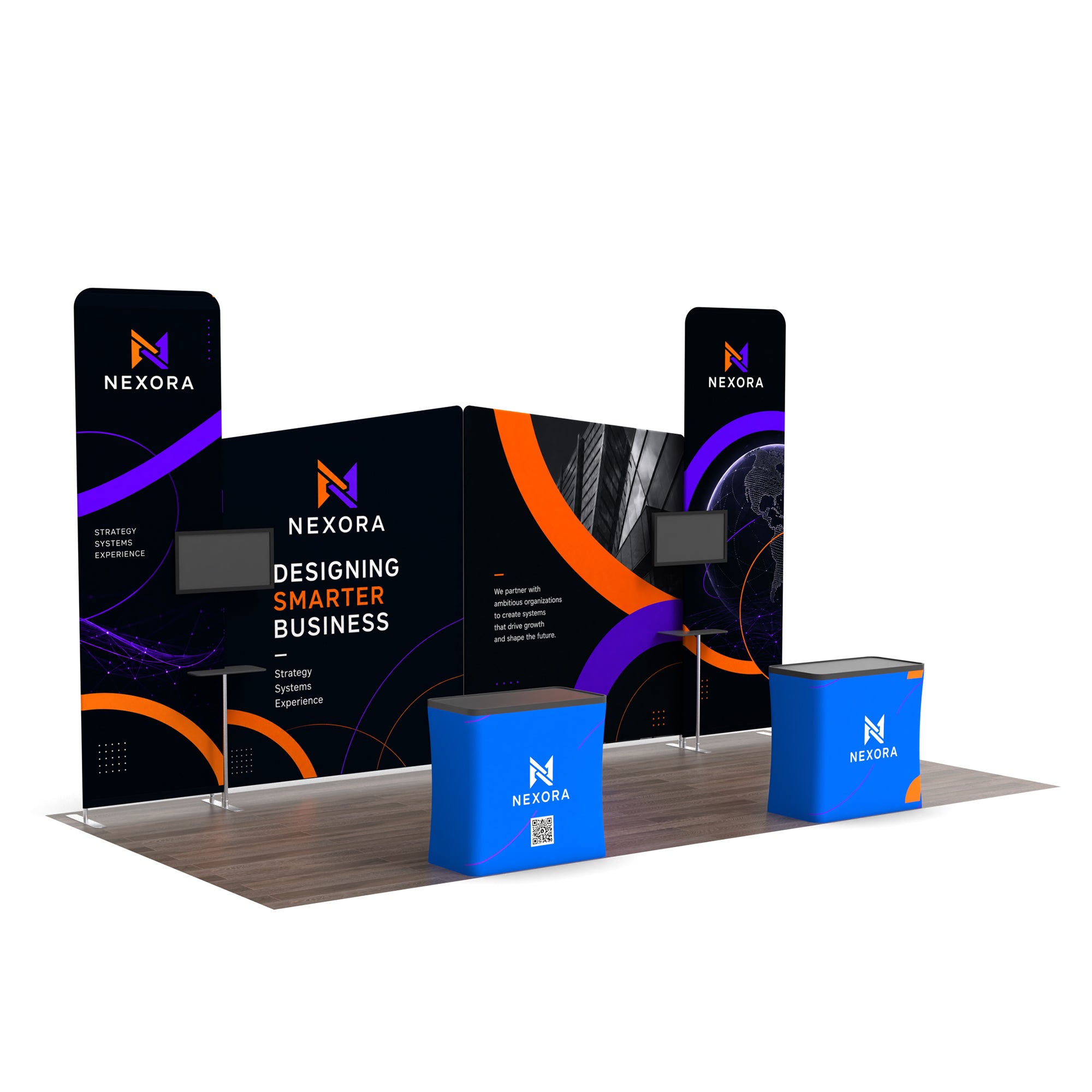 10x20 Media-Ready™ Modular Trade Show Booth Display B