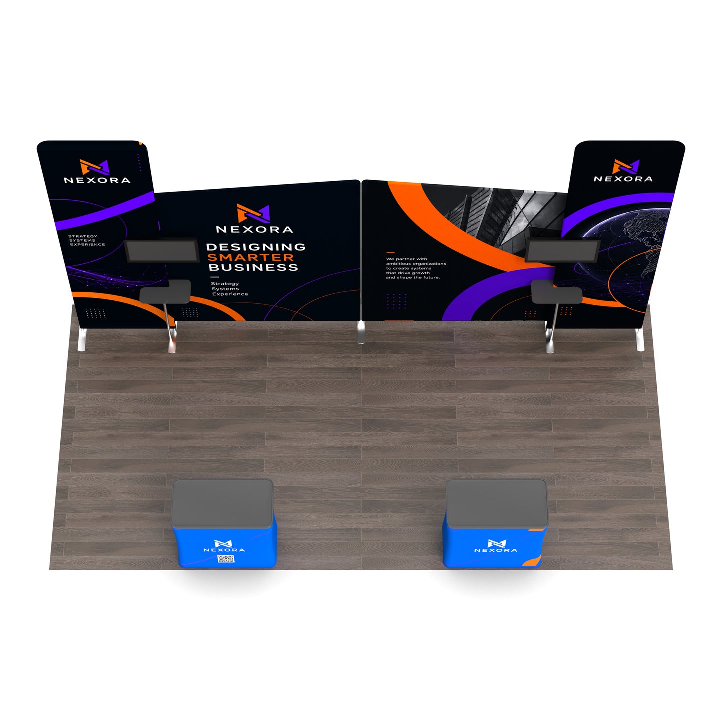 10x20 Media-Ready™ Modular Trade Show Booth Display B