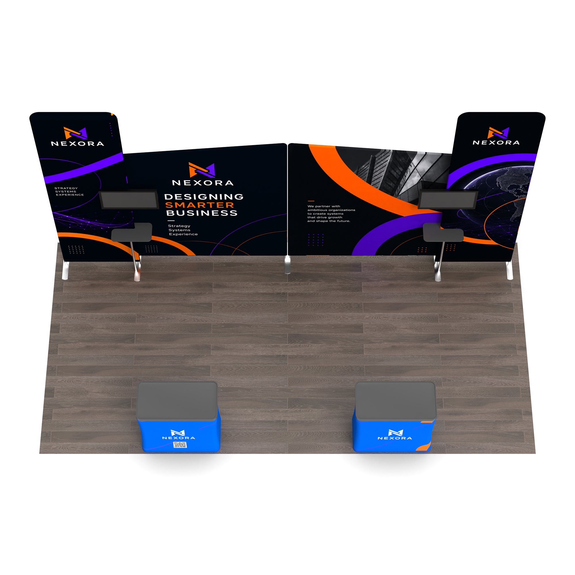 10x20 Media-Ready™ Modular Trade Show Booth Display B