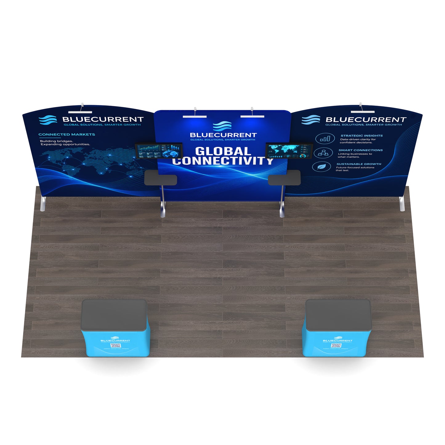 10x20 Media-Ready™ Modular Trade Show Booth Display C