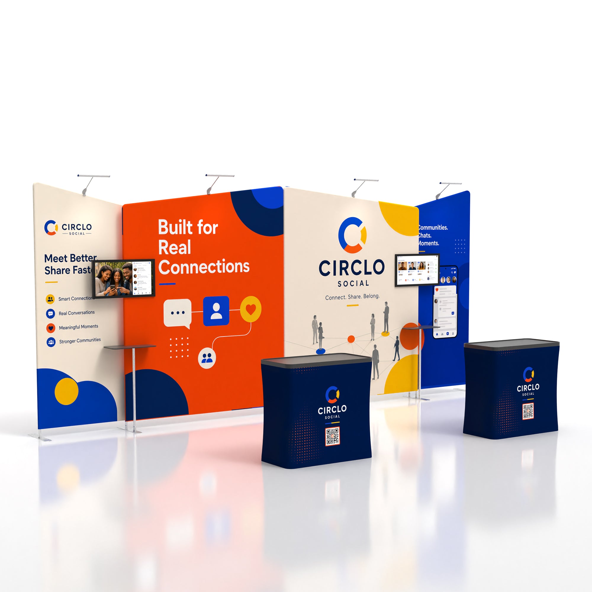 10x20 Media-Ready™ Modular Trade Show Booth Display D