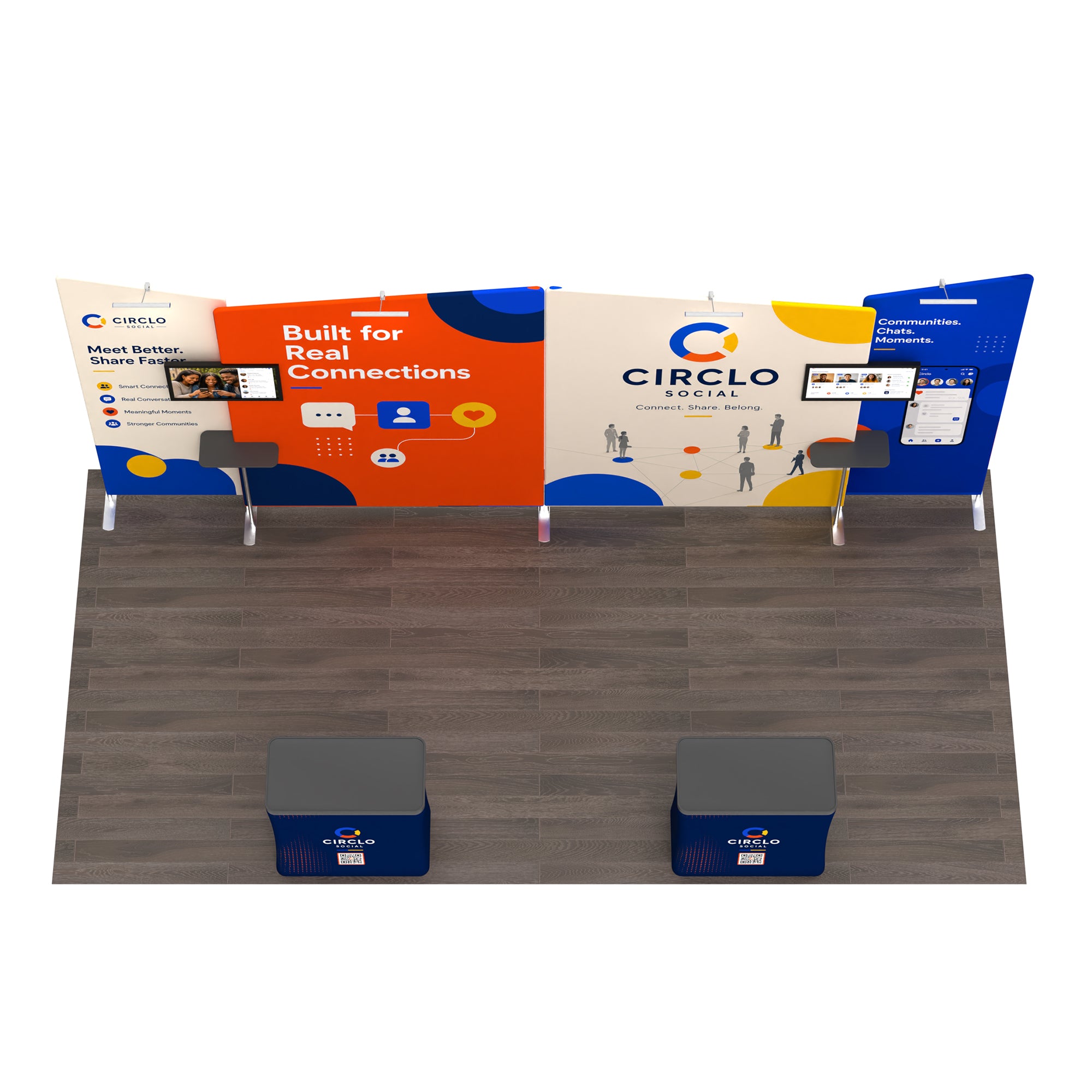 10x20 Media-Ready™ Modular Trade Show Booth Display D