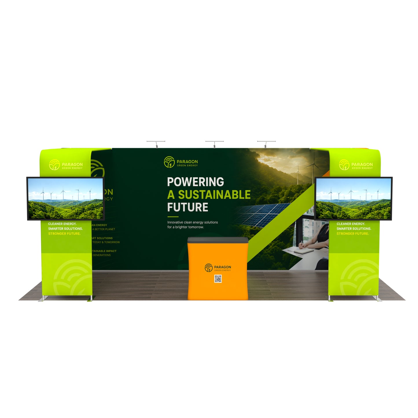 10x20 TenseFlex™ Double Bridge Media Trade Show Booth Display