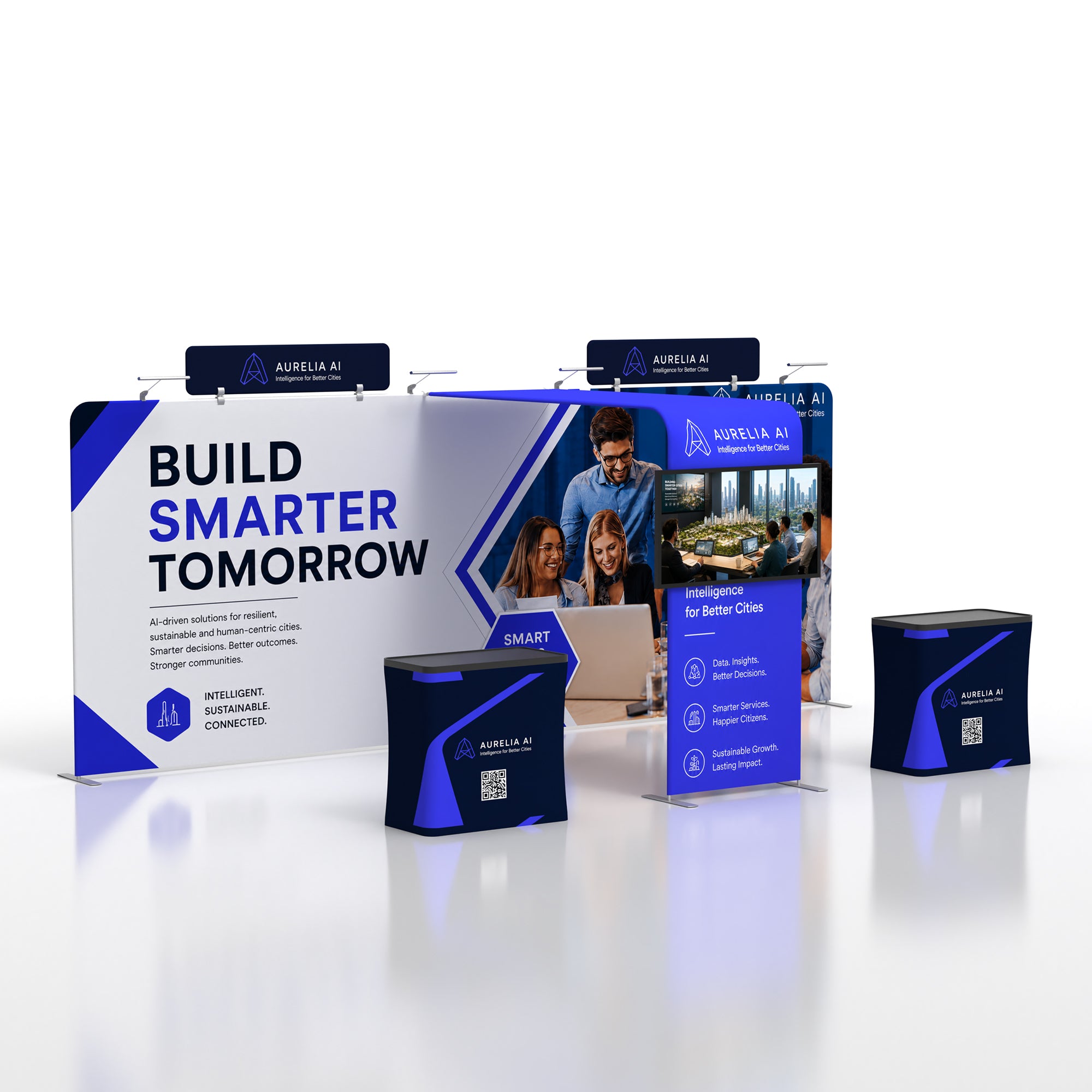 10x20 TenseFlex™ MAX Media Trade Show Booth Display