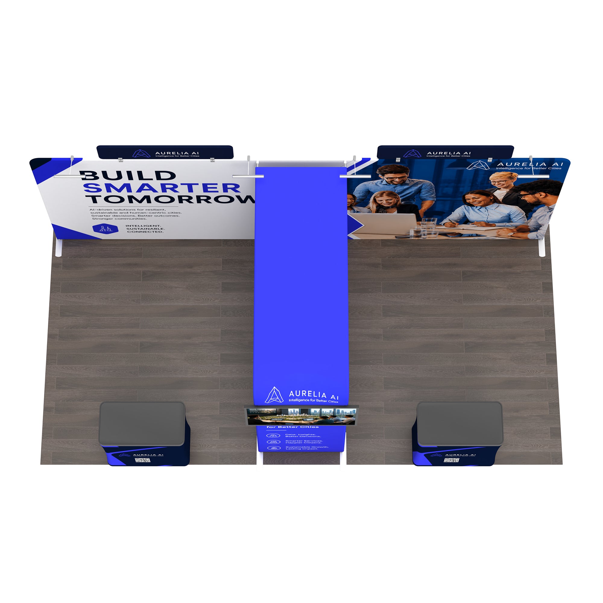 10x20 TenseFlex™ MAX Media Trade Show Booth Display