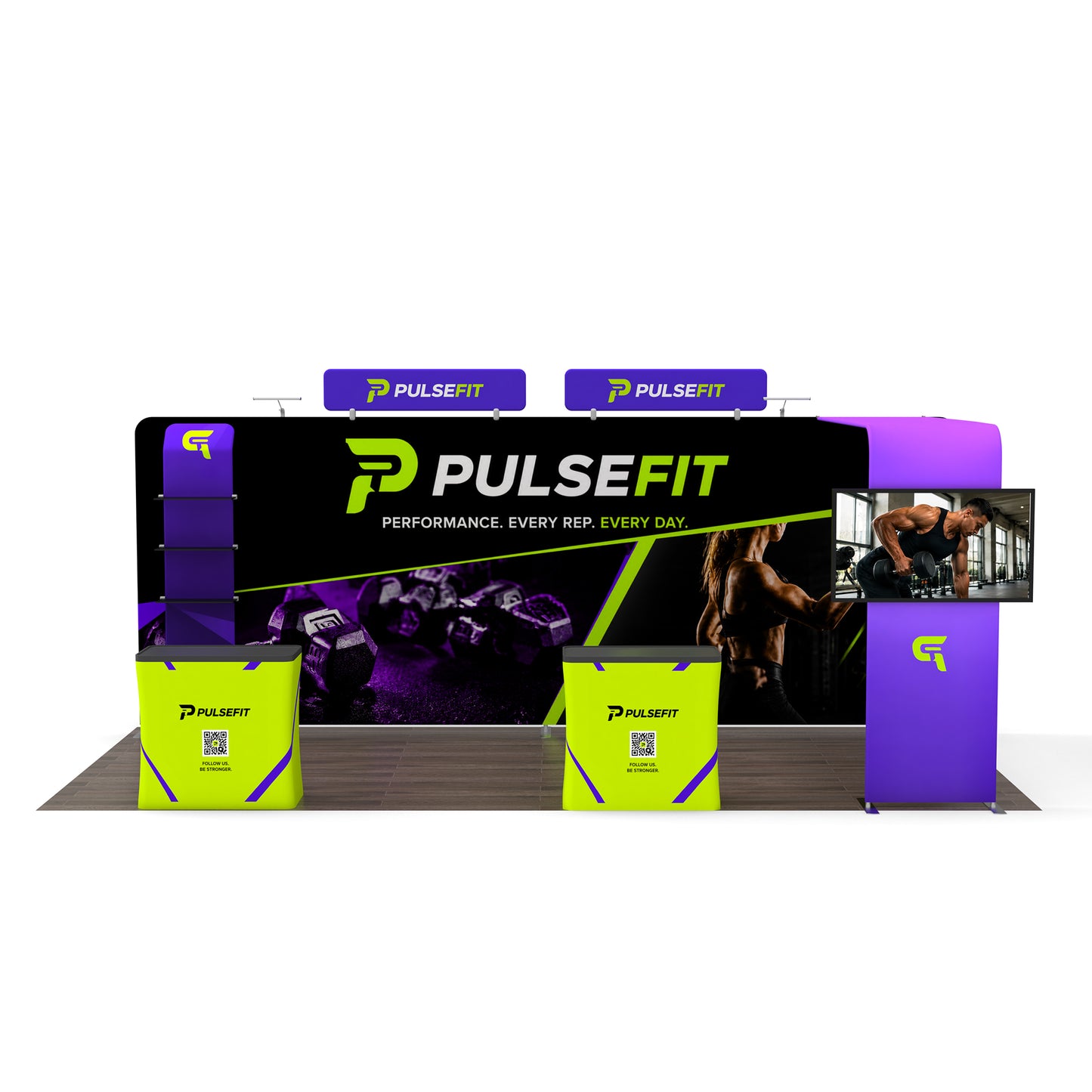 10x20 TenseFlex™ Media Showcase Trade Show Booth Display