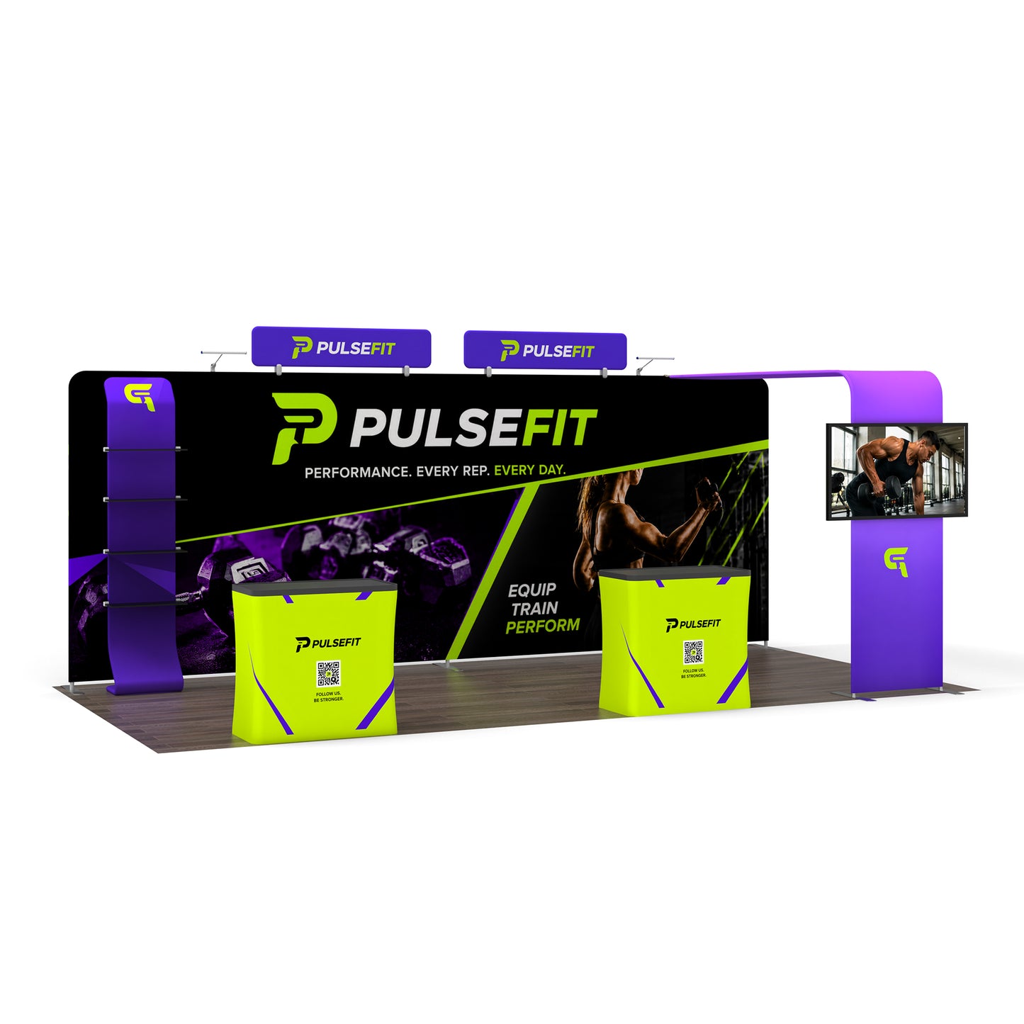 10x20 TenseFlex™ Media Showcase Trade Show Booth Display