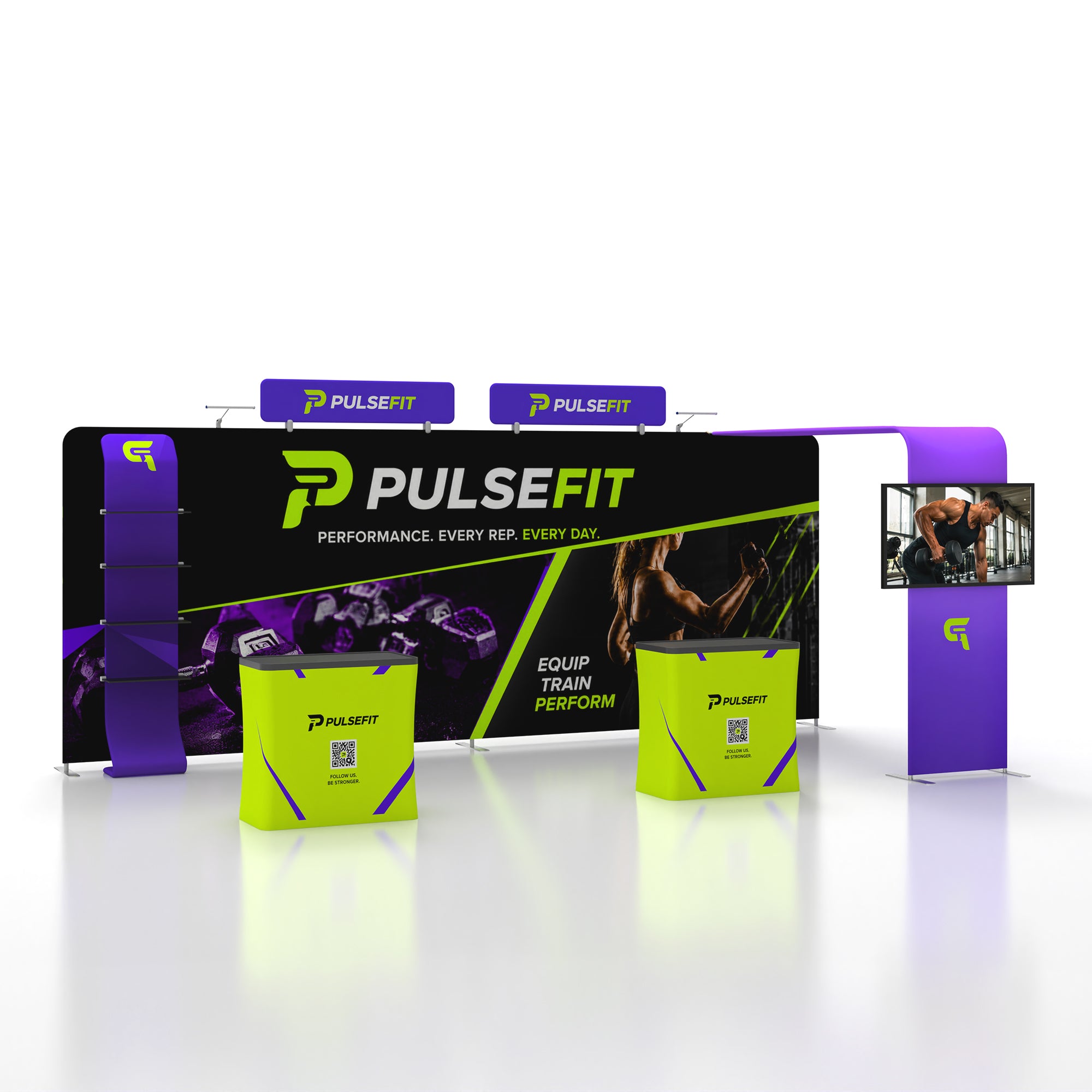 10x20 TenseFlex™ Media Showcase Trade Show Booth Display