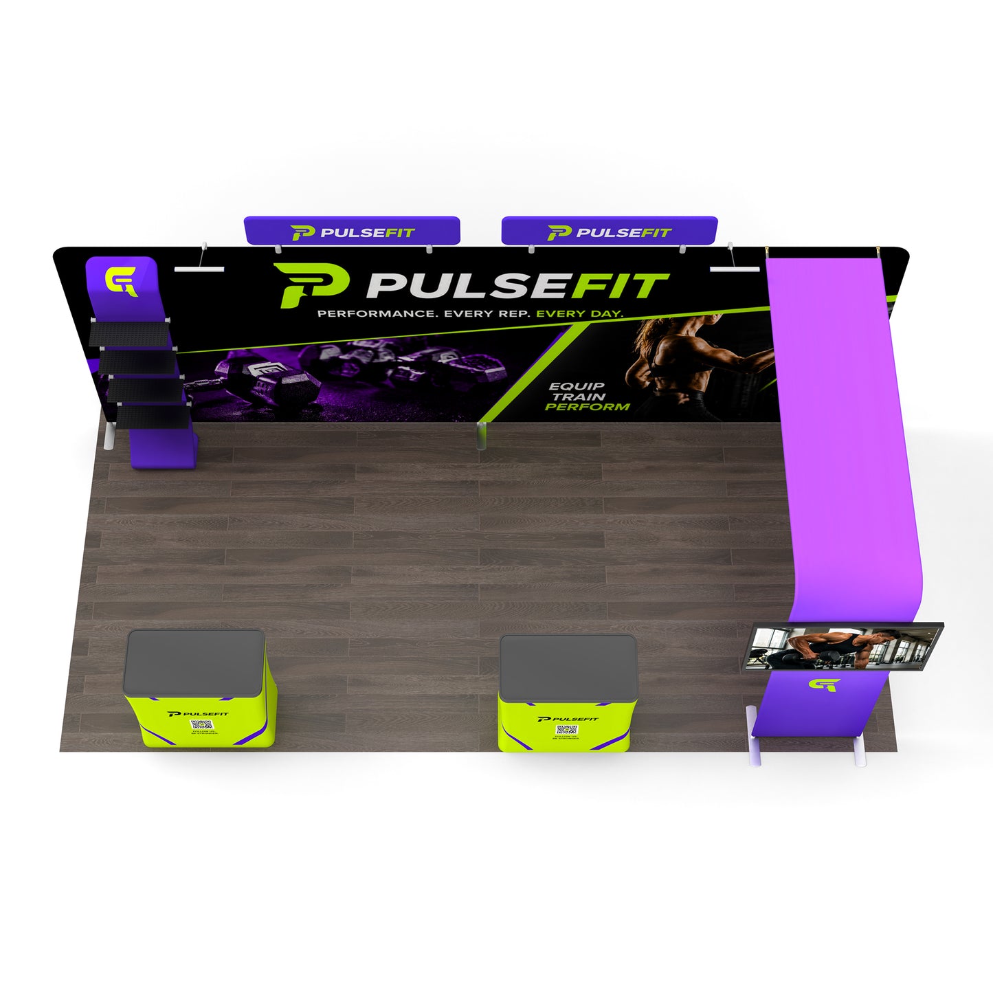 10x20 TenseFlex™ Media Showcase Trade Show Booth Display