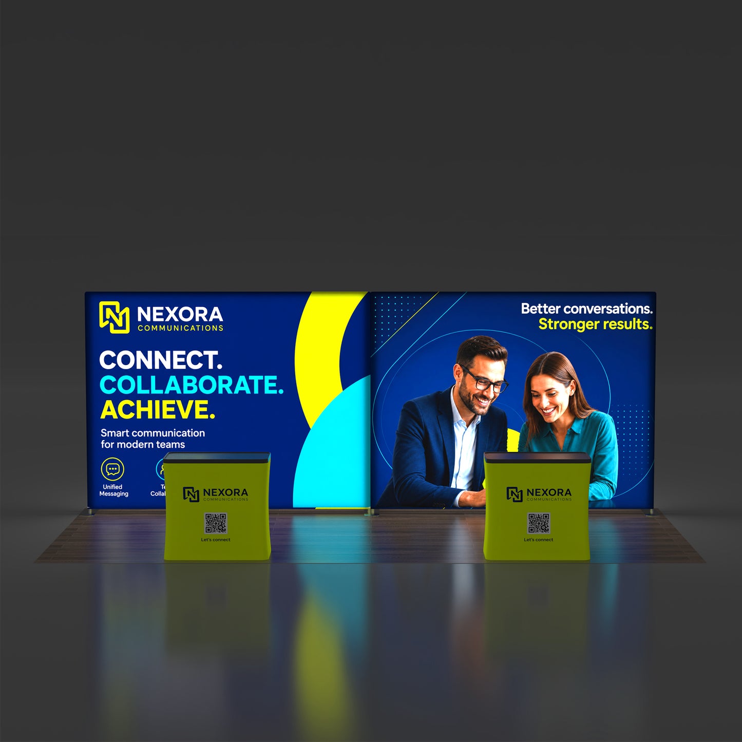 10x20 TenseLight™ Backlit Modular Trade Show Booth Display - QuickShowDisplay