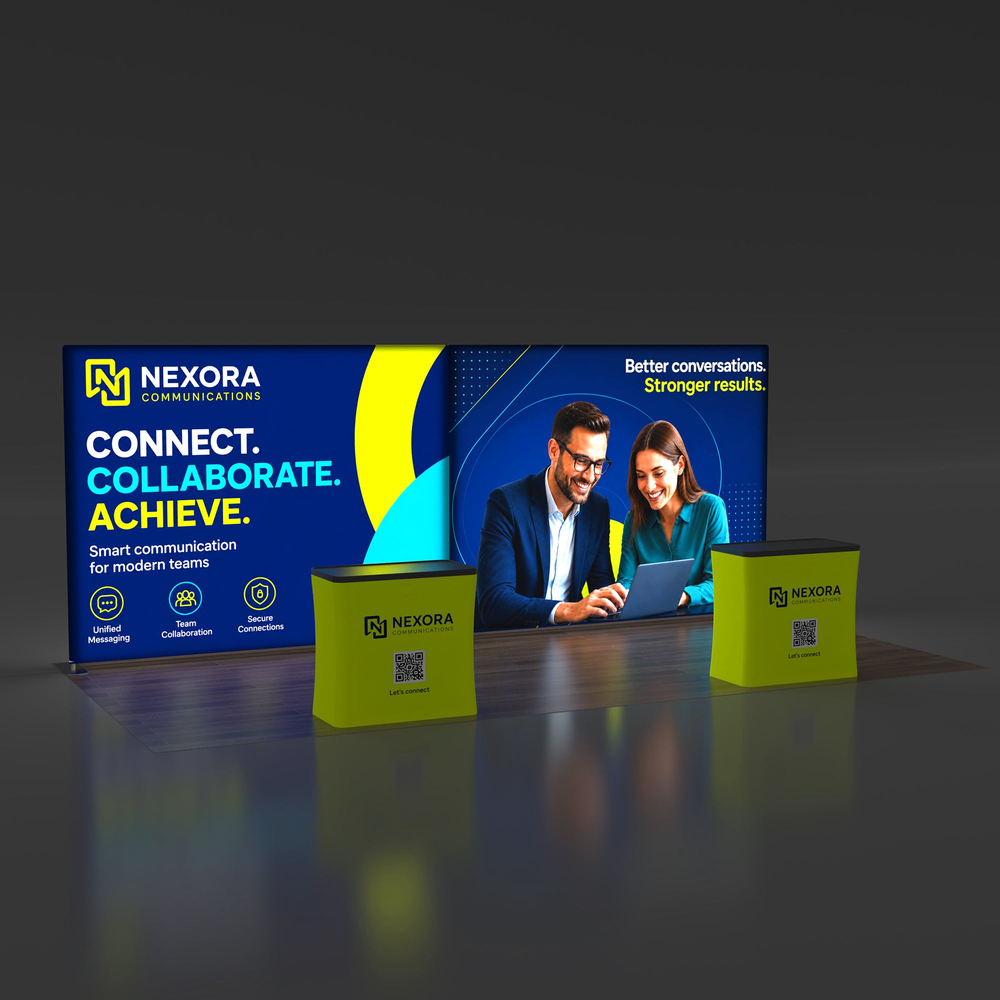 10x20 TenseLight™ Backlit Modular Trade Show Booth Display - QuickShowDisplay