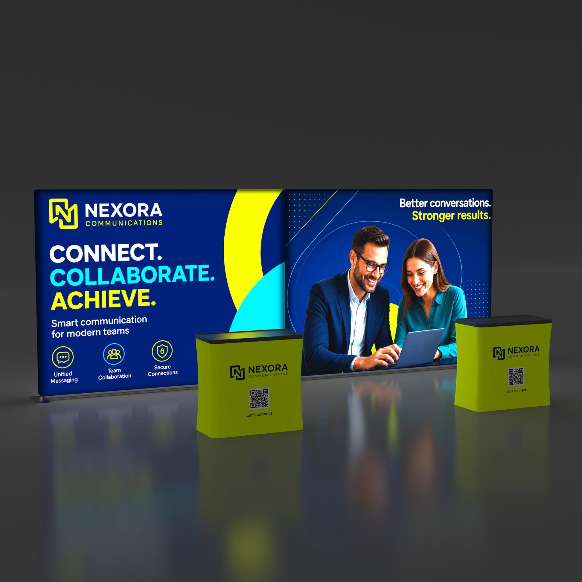 10x20 TenseLight™ Backlit Modular Trade Show Booth Display - QuickShowDisplay