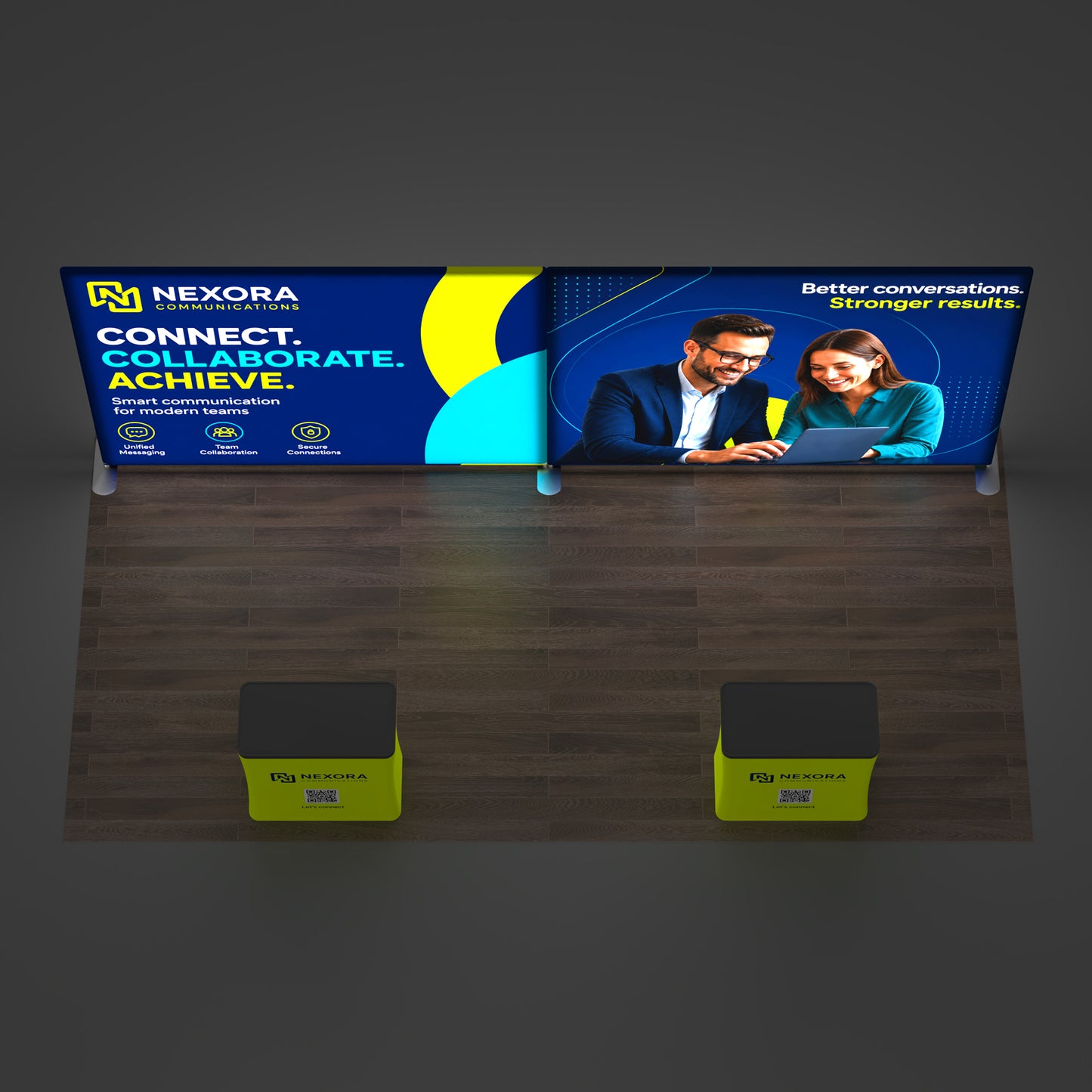 10x20 TenseLight™ Backlit Modular Trade Show Booth Display - QuickShowDisplay