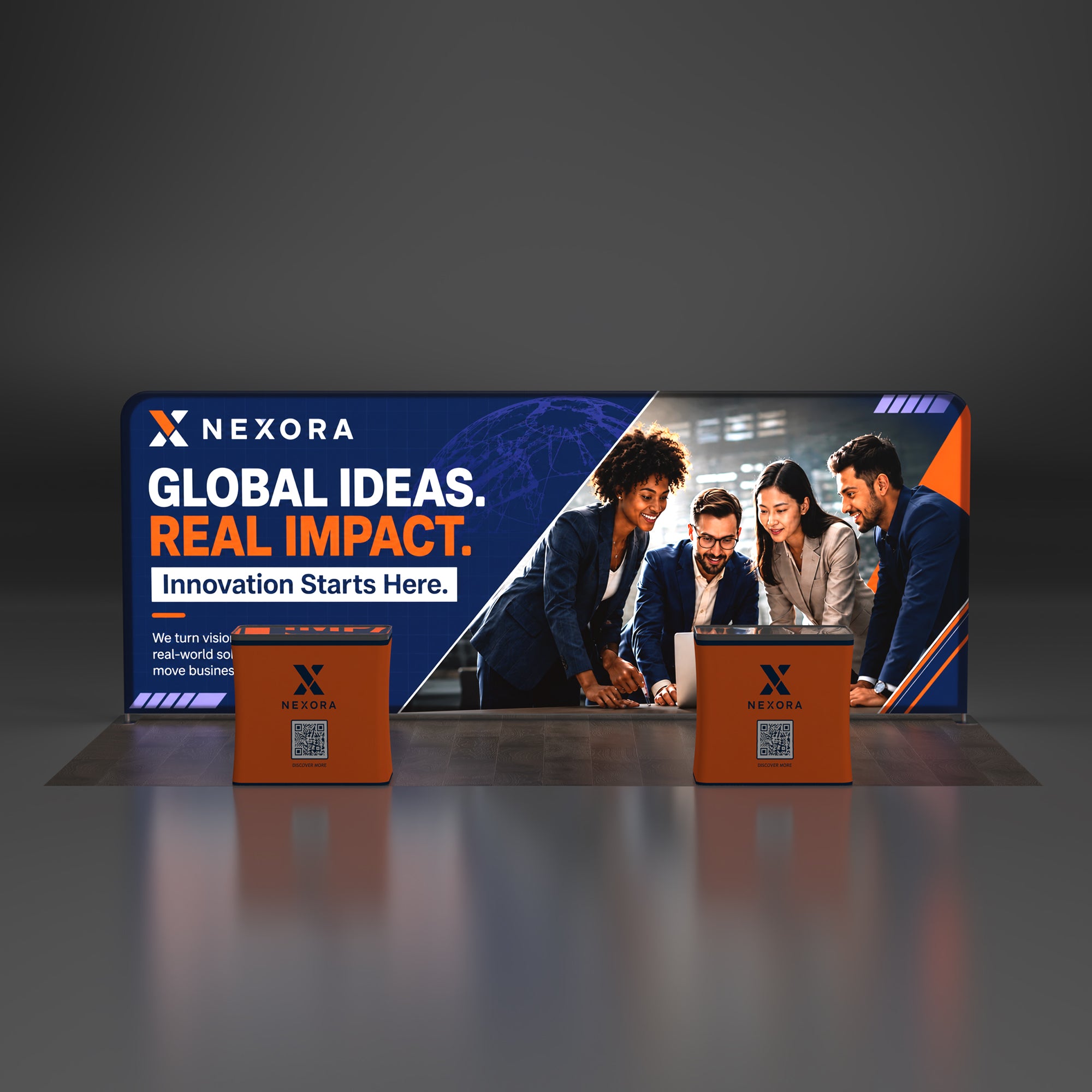 10x20 TenseLight™ Backlit Trade Show Booth Display - QuickShowDisplay