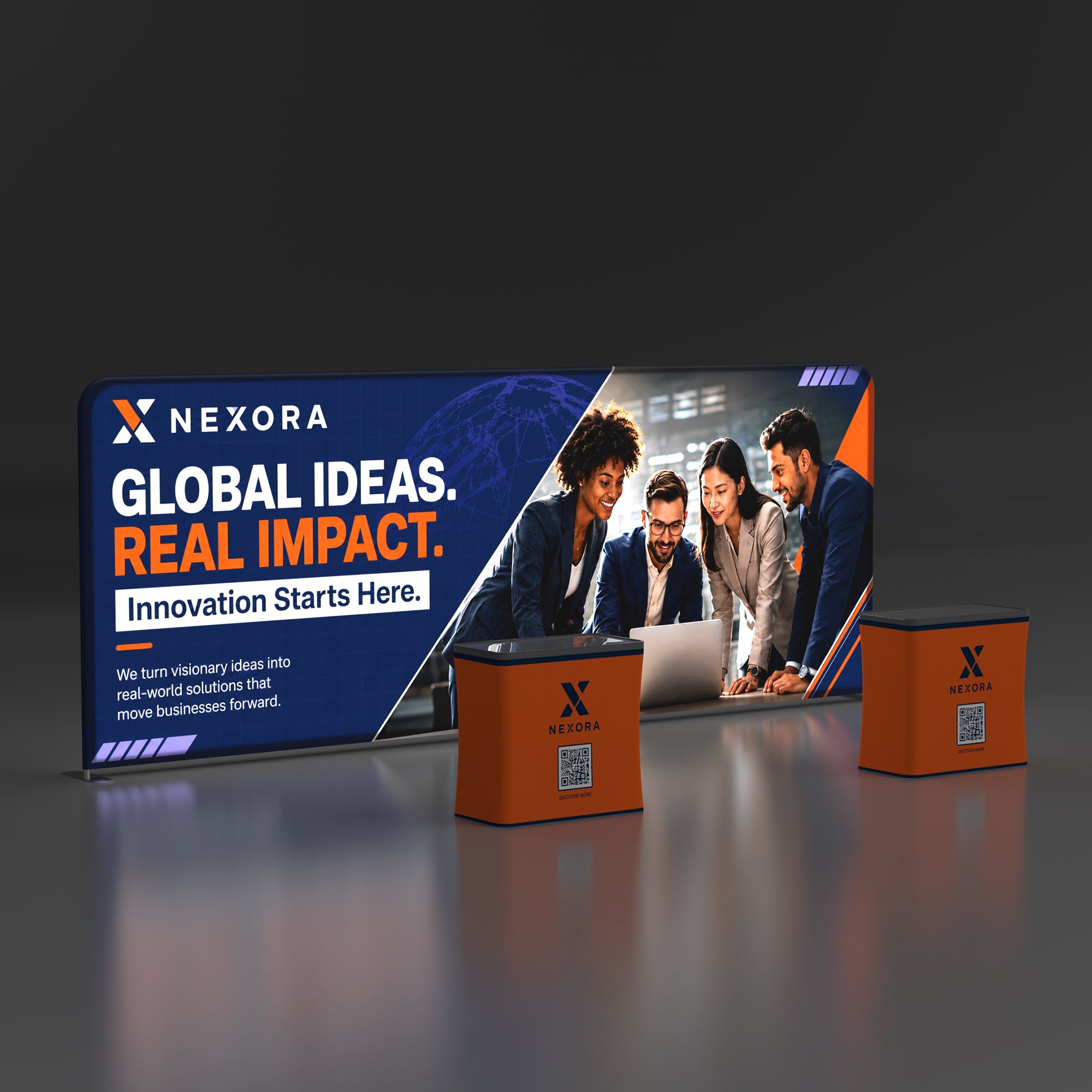 10x20 TenseLight™ Backlit Trade Show Booth Display - QuickShowDisplay