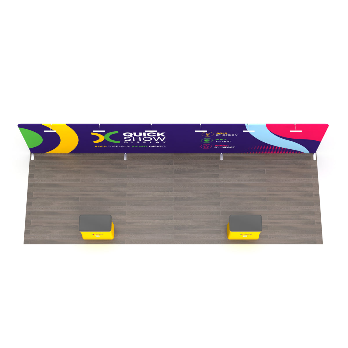 10x30 TenseFlex™ Straight Trade Show Booth Display - QuickShowDisplay