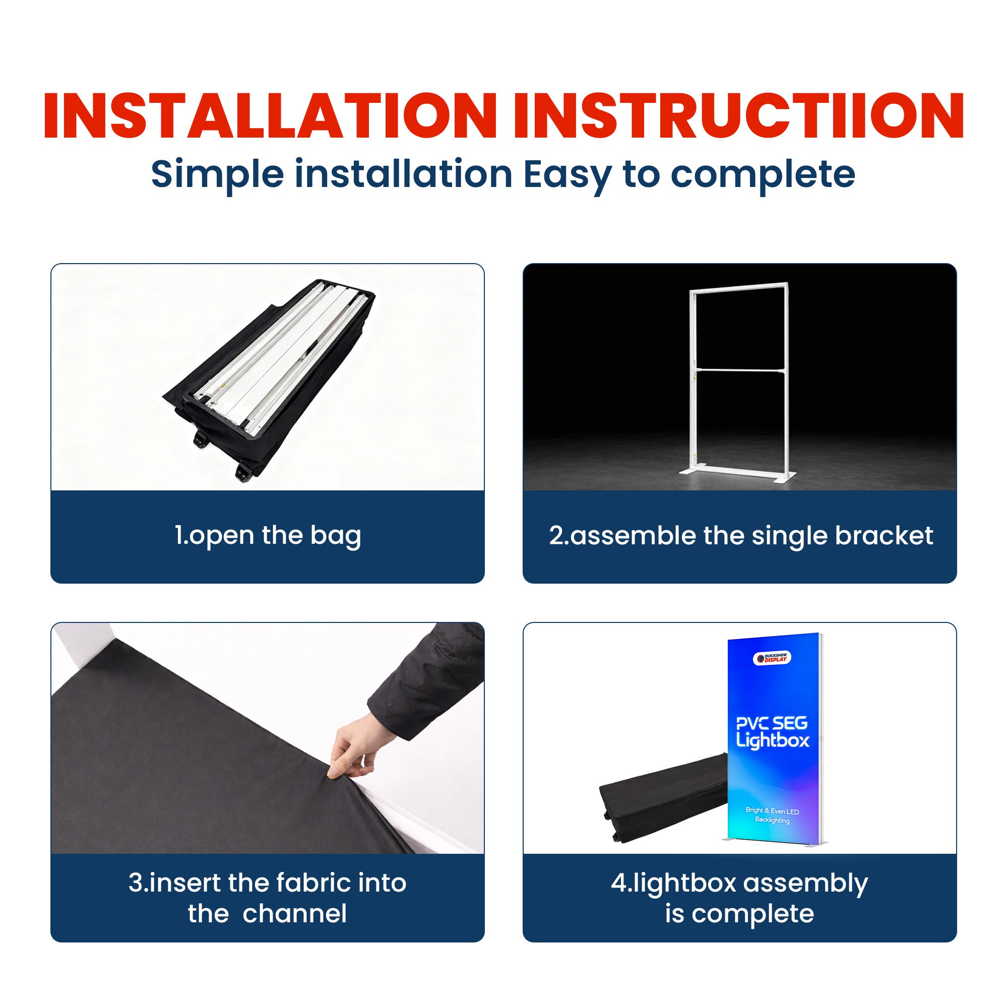 10x6.6ft PVC SEG Lightboxes - QuickShowDisplay
