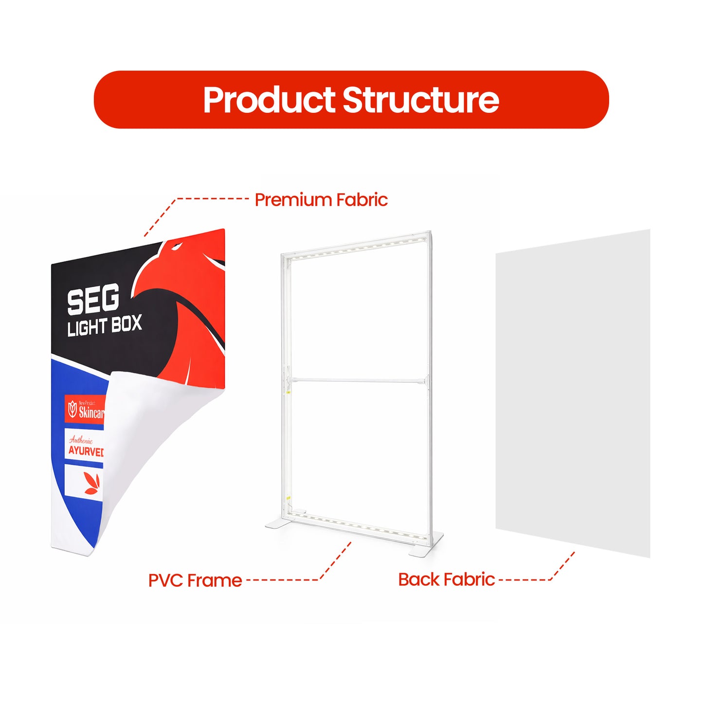 10x7.9ft PVC SEG Lightboxes - QuickShowDisplay