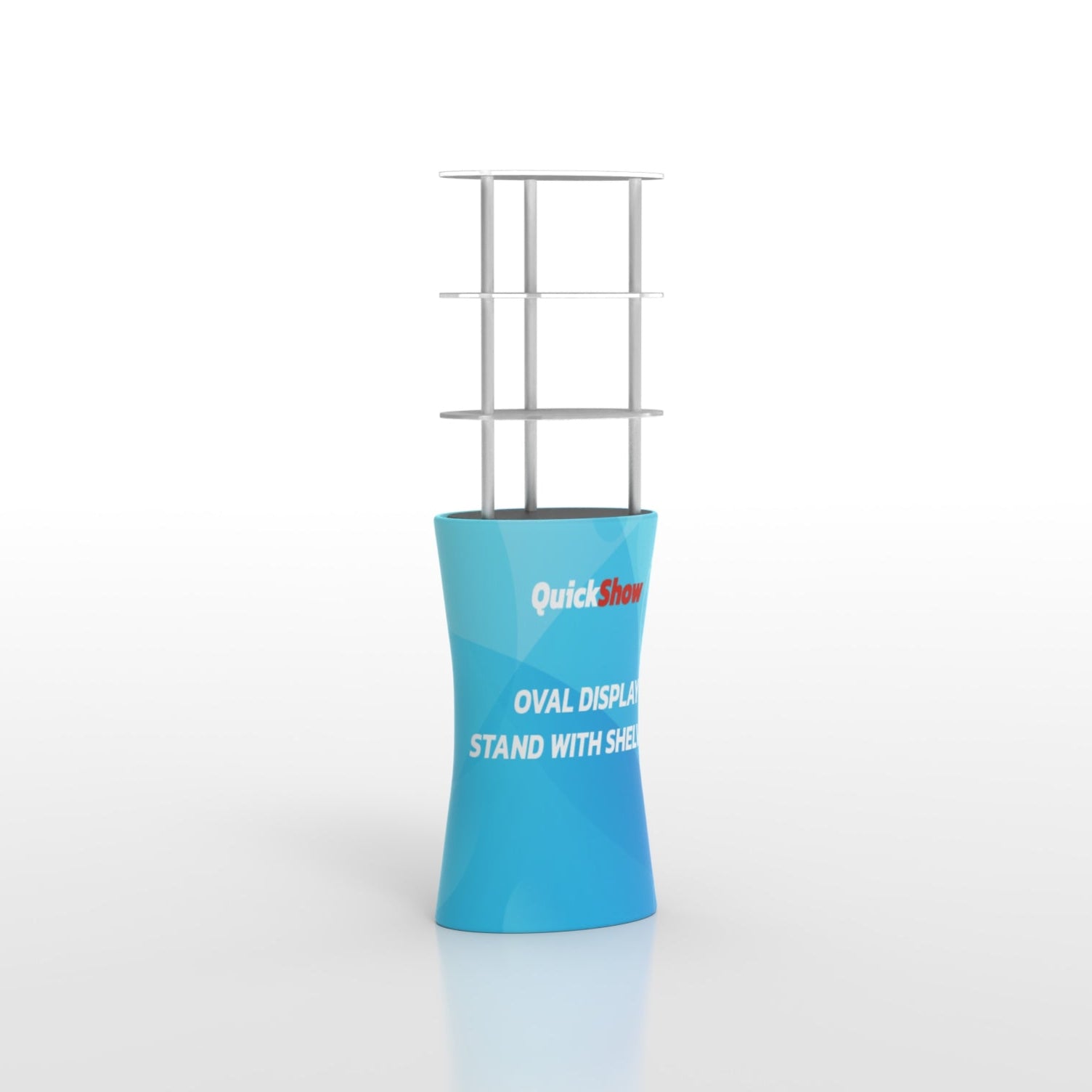 Oval Display Stand with Shelving