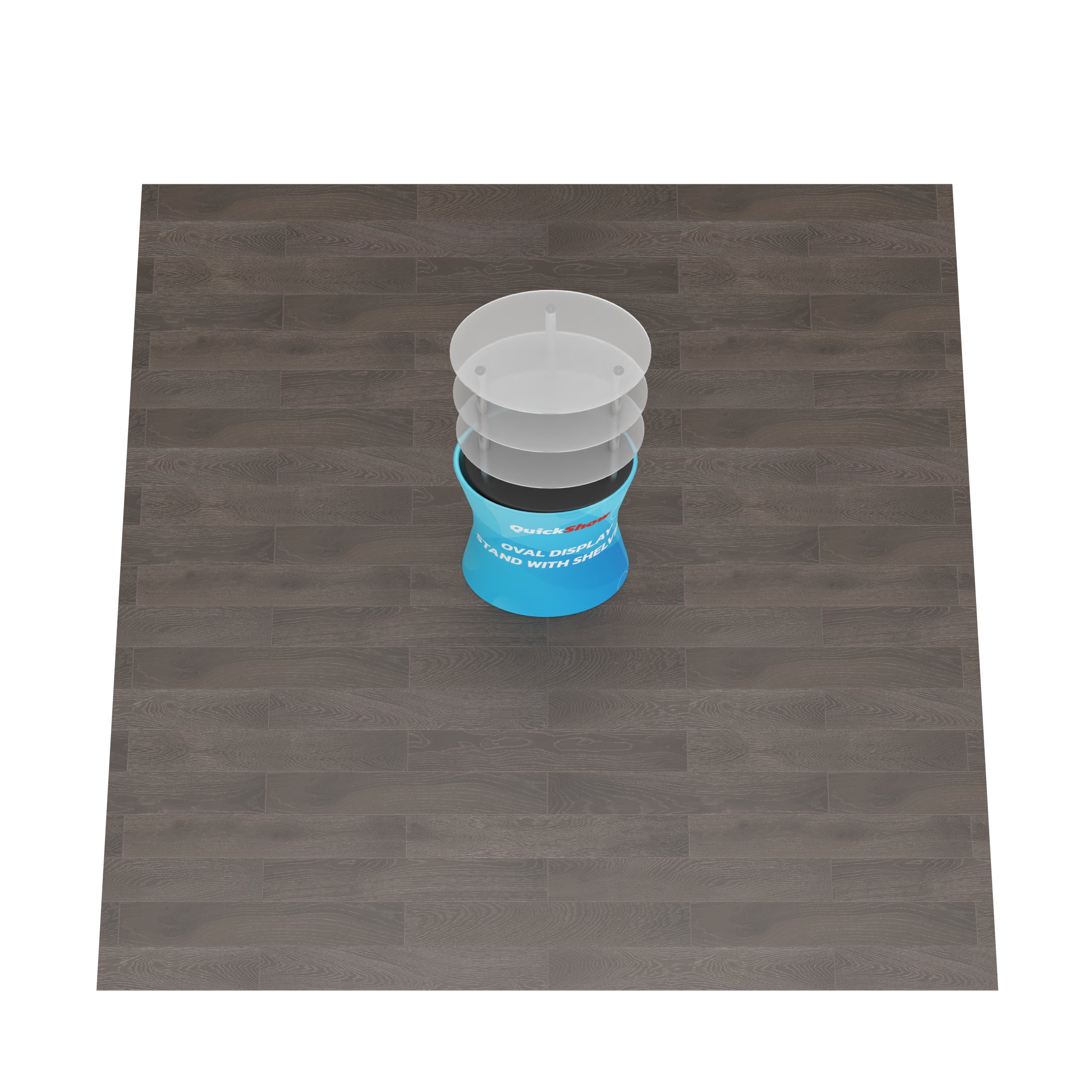 Oval Display Stand with Shelving