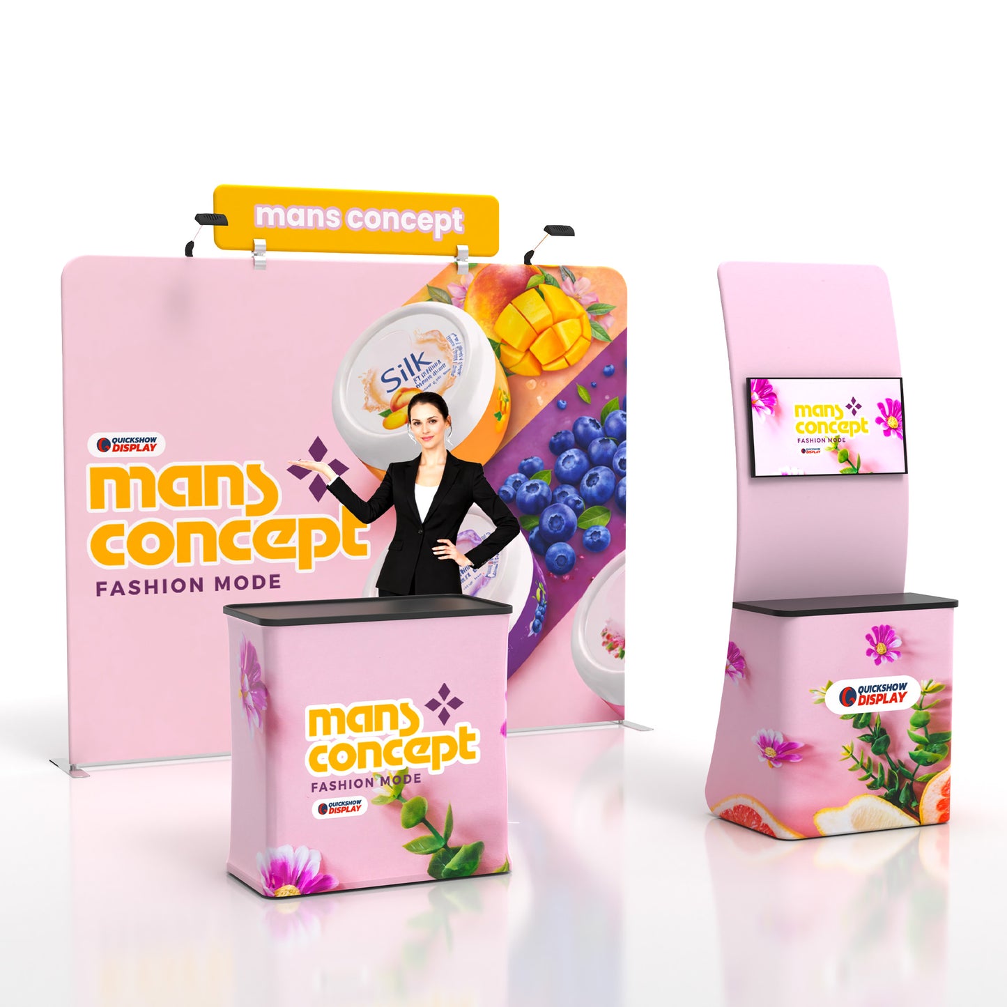 10ft TenseFlex™ Booth Kit A - QuickShowDisplay