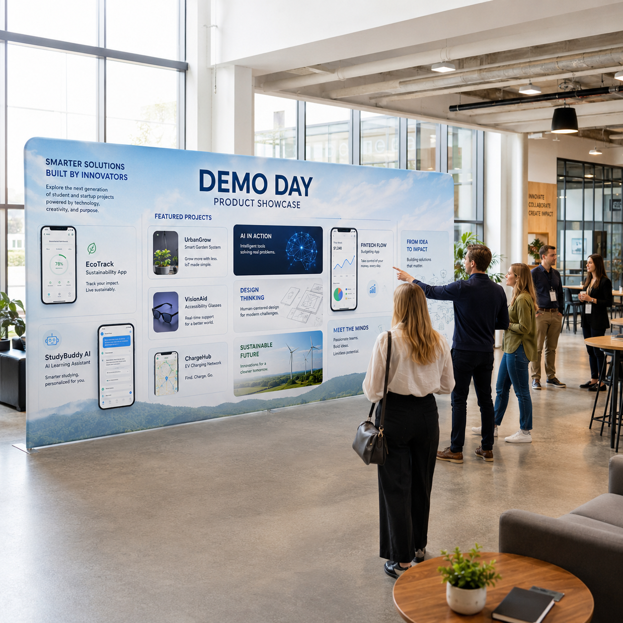 Custom 15ft TenseFlex Straight Display Panel, Panoramic Fabric Booth Wall for 10x20 Exhibits & Brand Activations