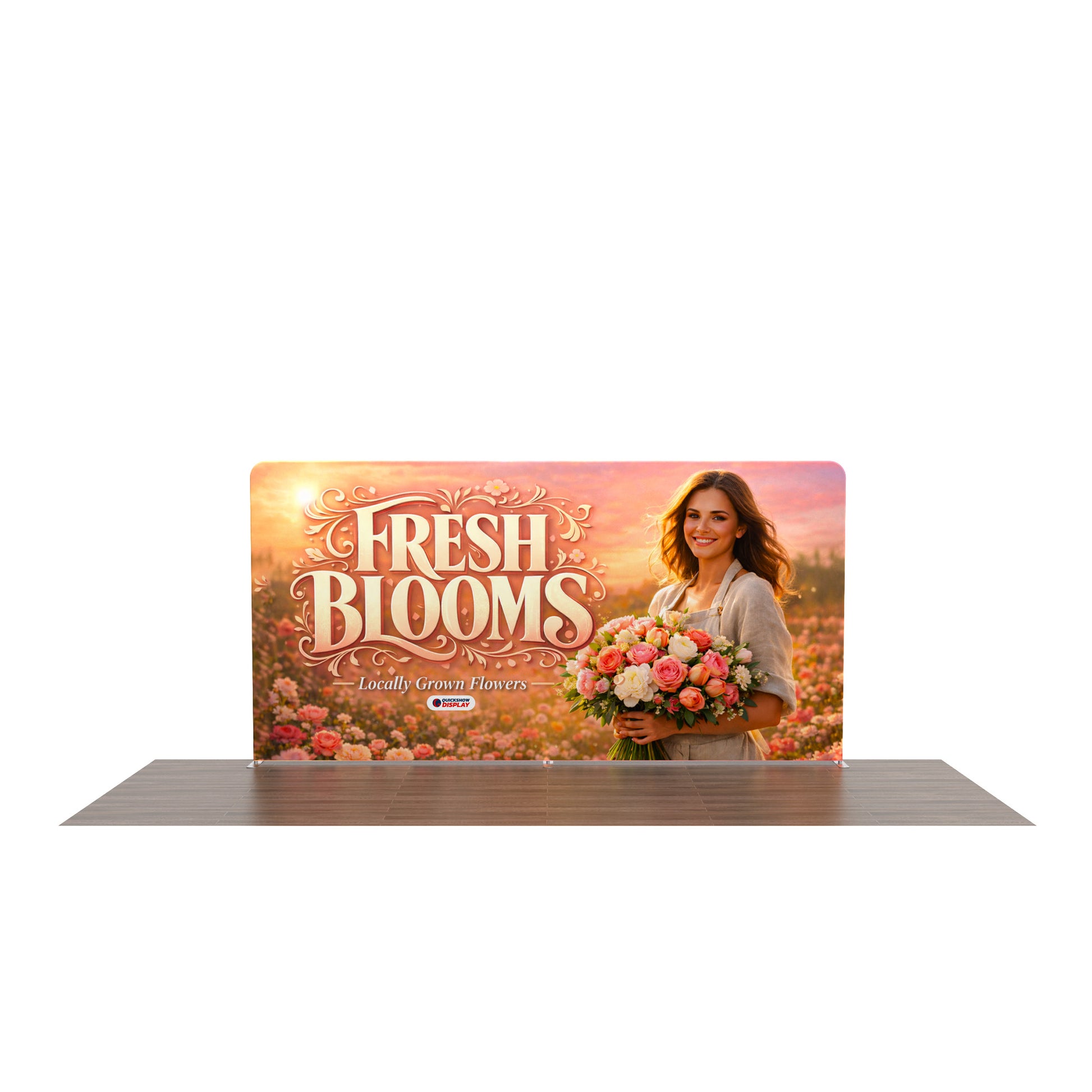 15ft TenseFlex™ Fabric Backdrop-Straight - QuickShowDisplay