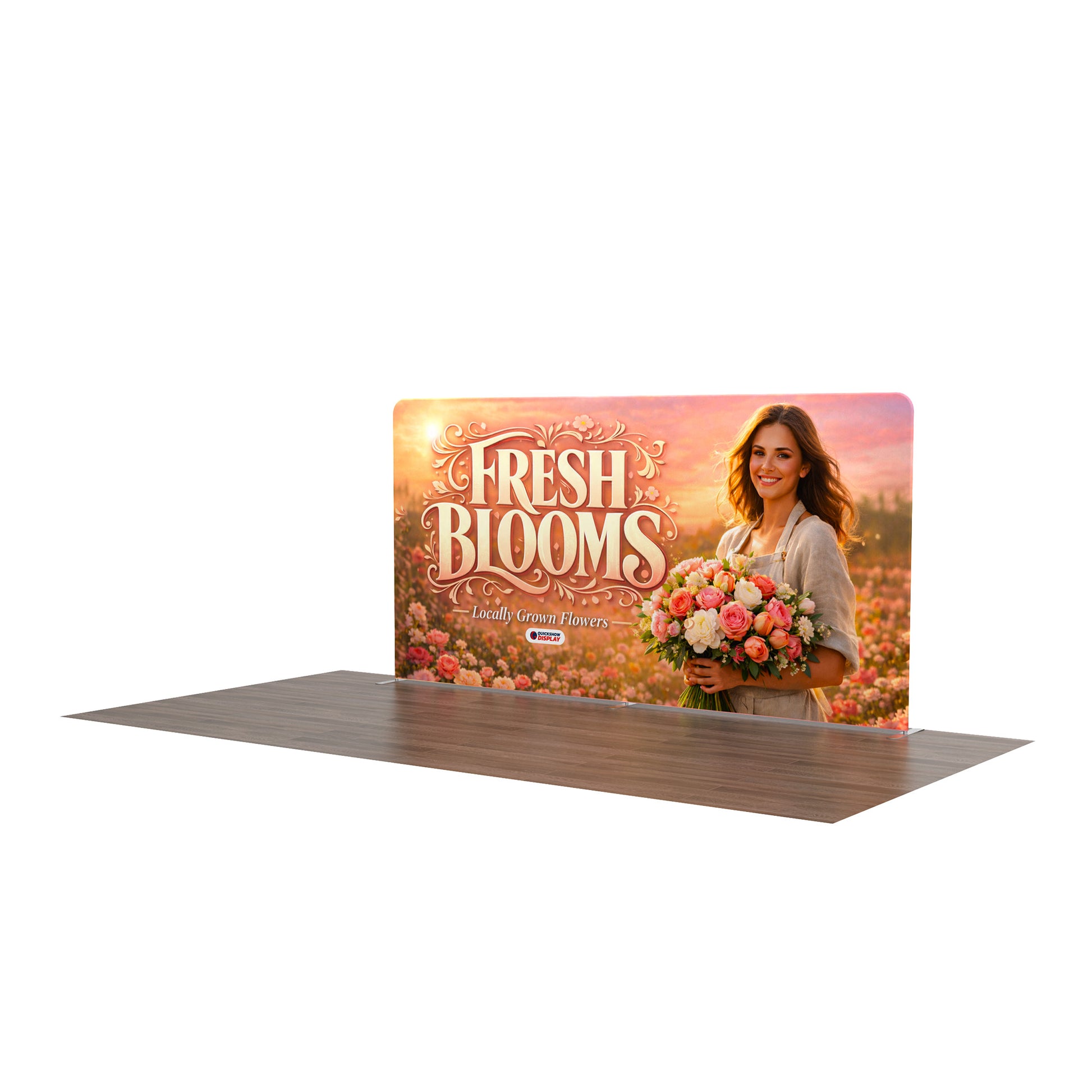 15ft TenseFlex™ Fabric Backdrop-Straight - QuickShowDisplay