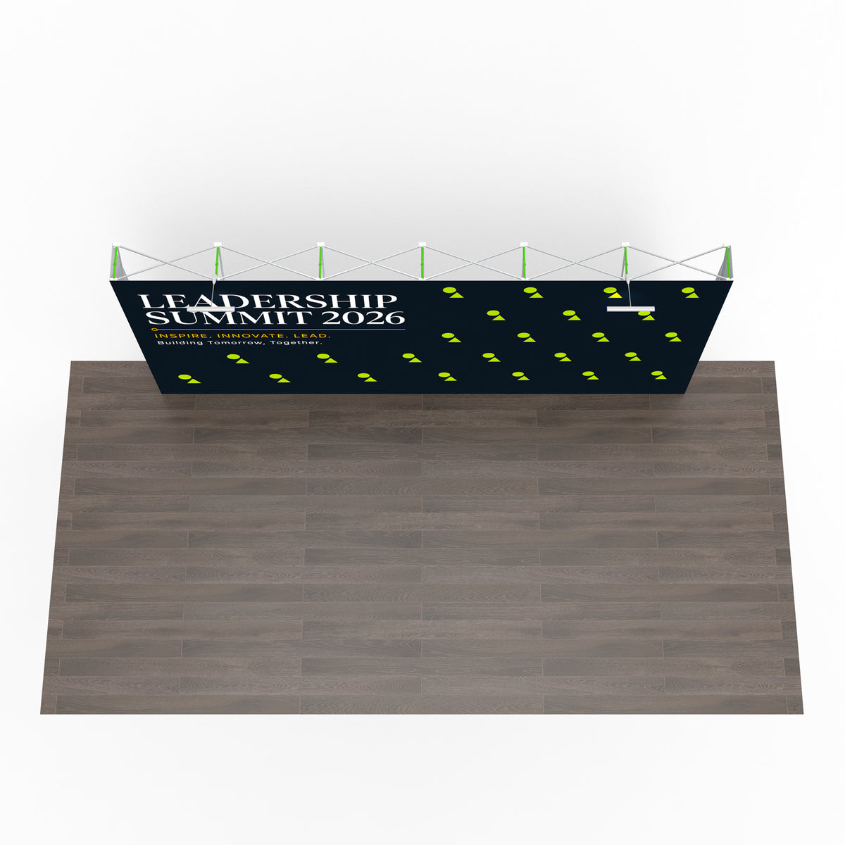 15ft TensePop™ Straight Pop-Up Fabric Backdrop - QuickShowDisplay