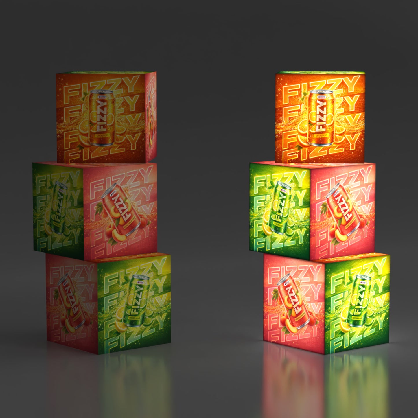 Backlit Stackable Cube Displays - 3 - QuickShowDisplay