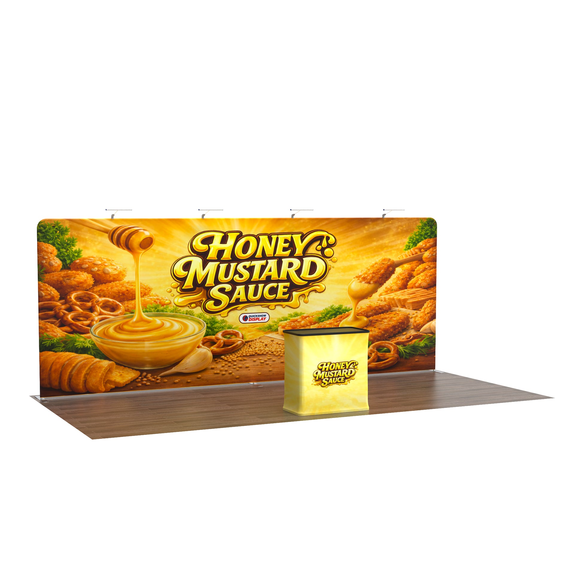 20ft TenseFlex™ Booth-Straight - QuickShowDisplay