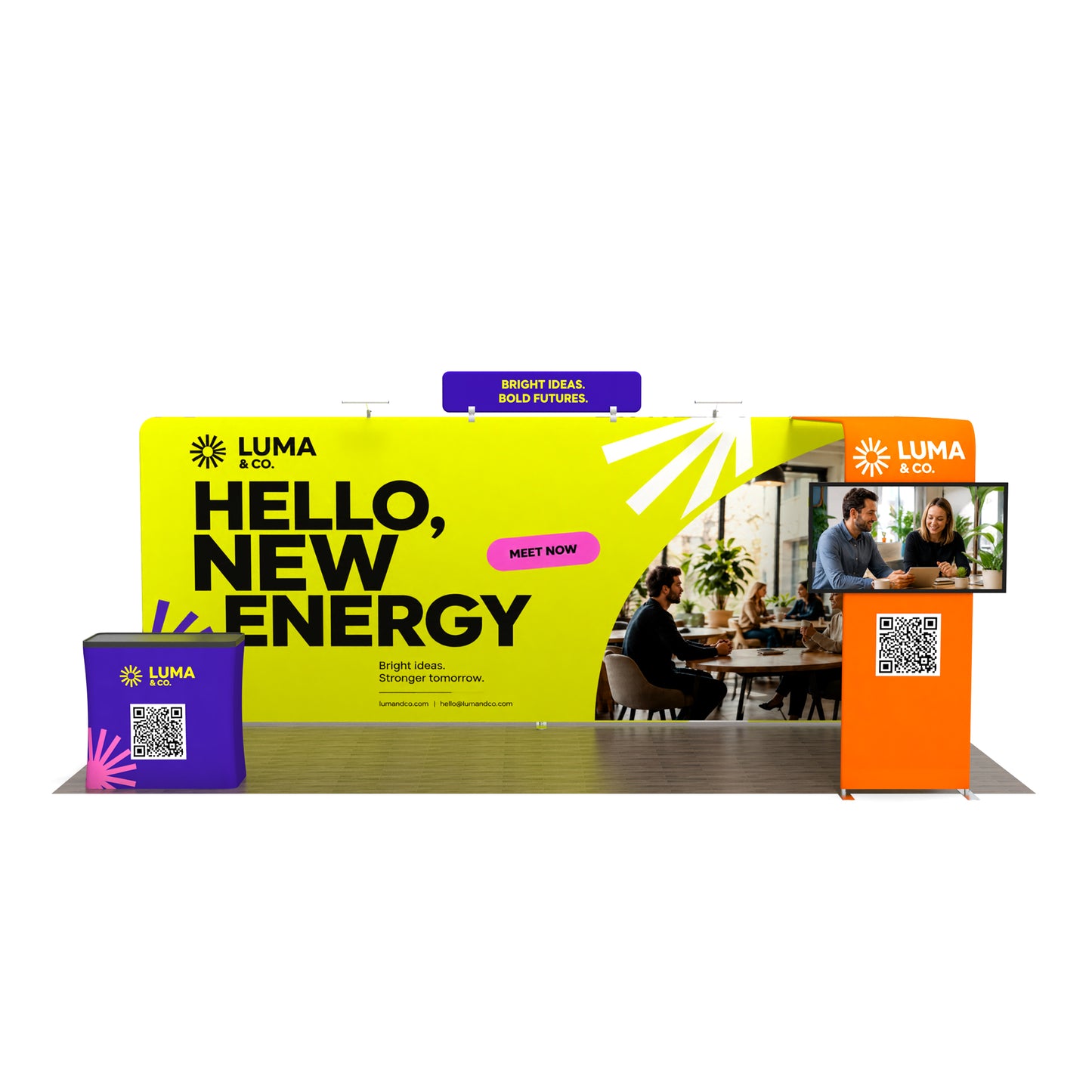 10x20 TenseFlex™ Media Bridge Booth Display