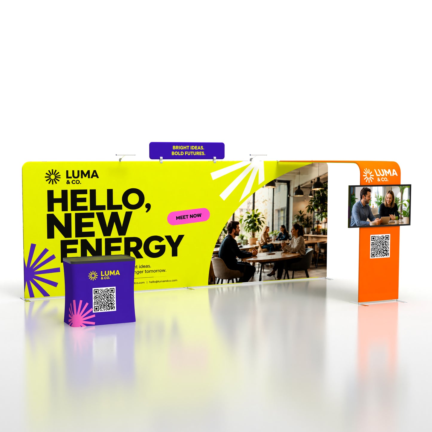 10x20 TenseFlex™ Media Bridge Booth Display