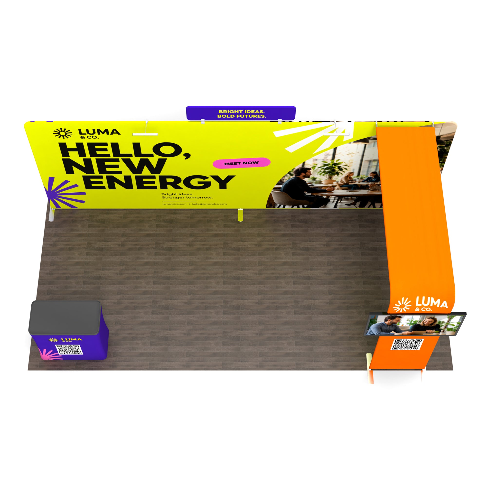 10x20 TenseFlex™ Media Bridge Booth Display