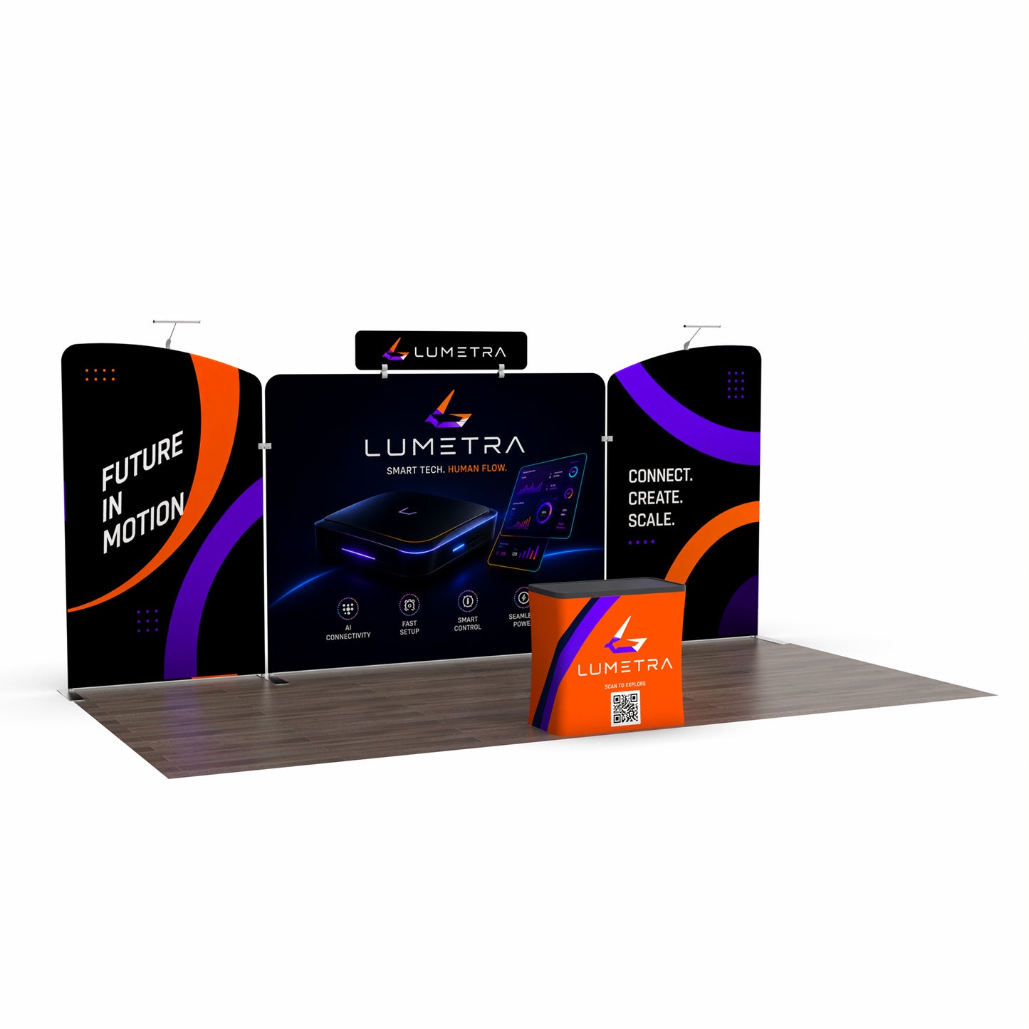 10x20 TenseFlex™ Modular Trade Show Booth Display A